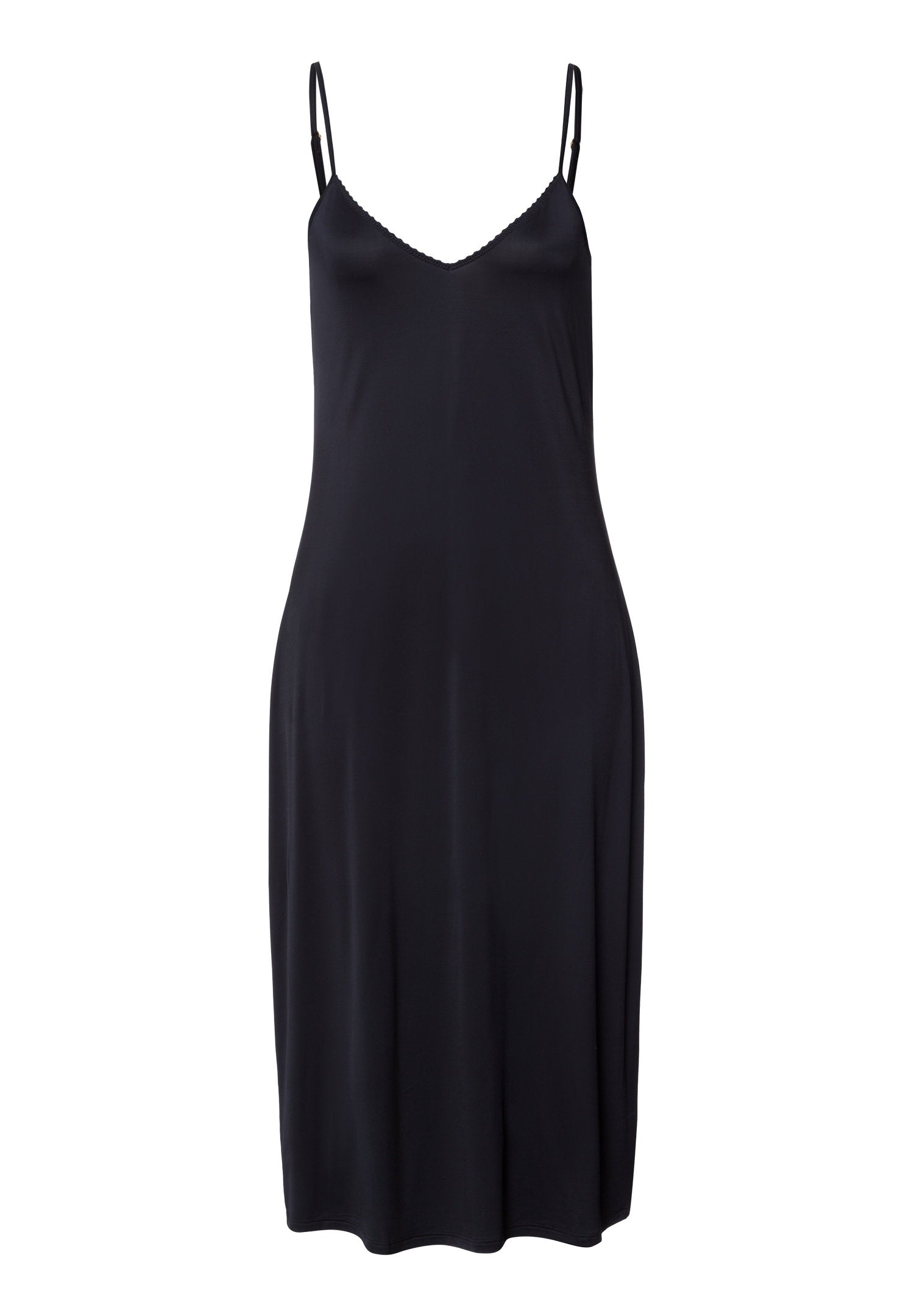 hanro-satin-deluxe-unterkleid-110cm-schwarz-viskose image 1