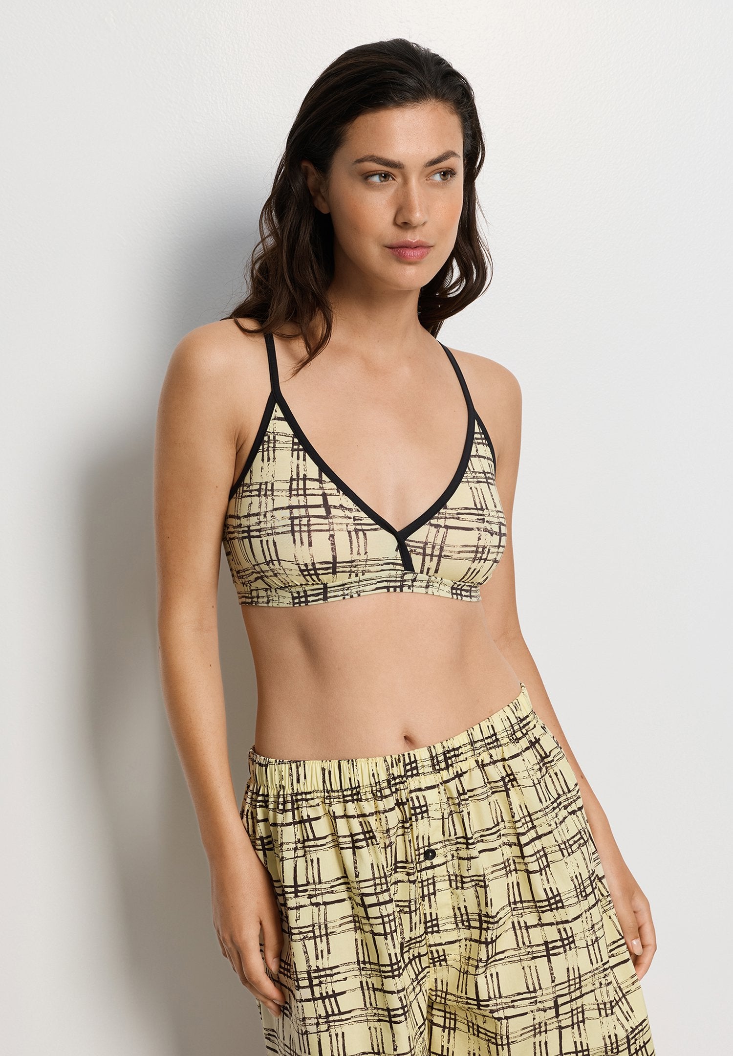 hanro-arthur-arbesser-crop-top-tartan-baumwolle image 2