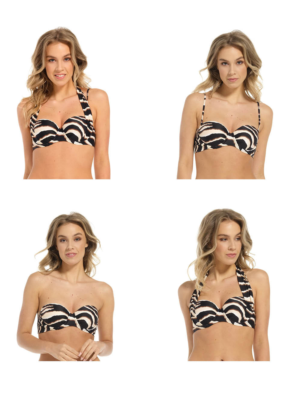 pastunette-beach-zebra-bikini-ecru-schwarz-b-gel image 5