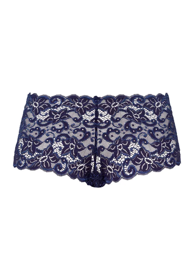 hanro-moments-full-brief-slip-deep-navy-spitze image 1