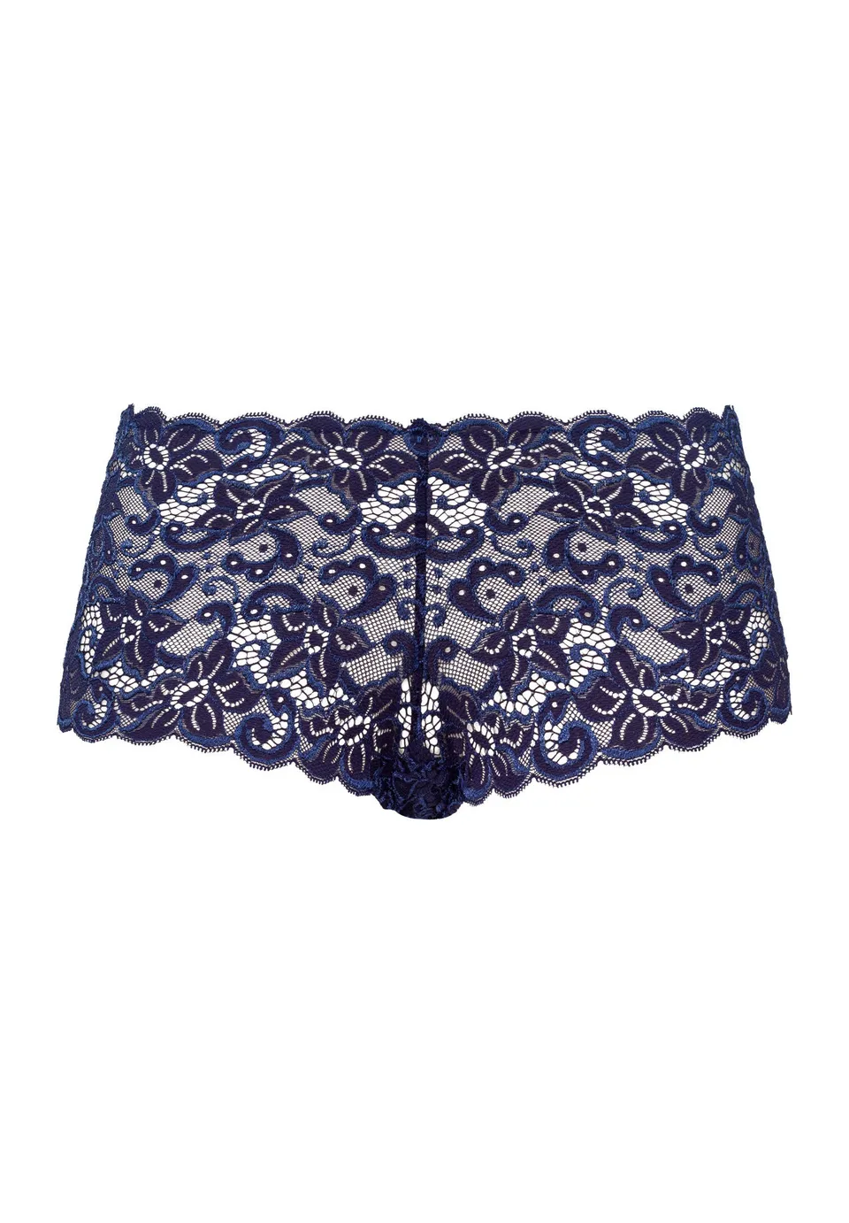 hanro-moments-full-brief-slip-deep-navy-spitze image 1