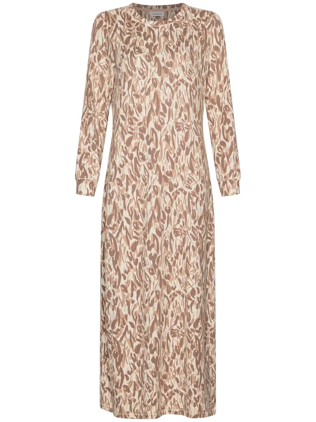 pastunette-mirage-nachthemd-beige-tierprint-langarm image 1