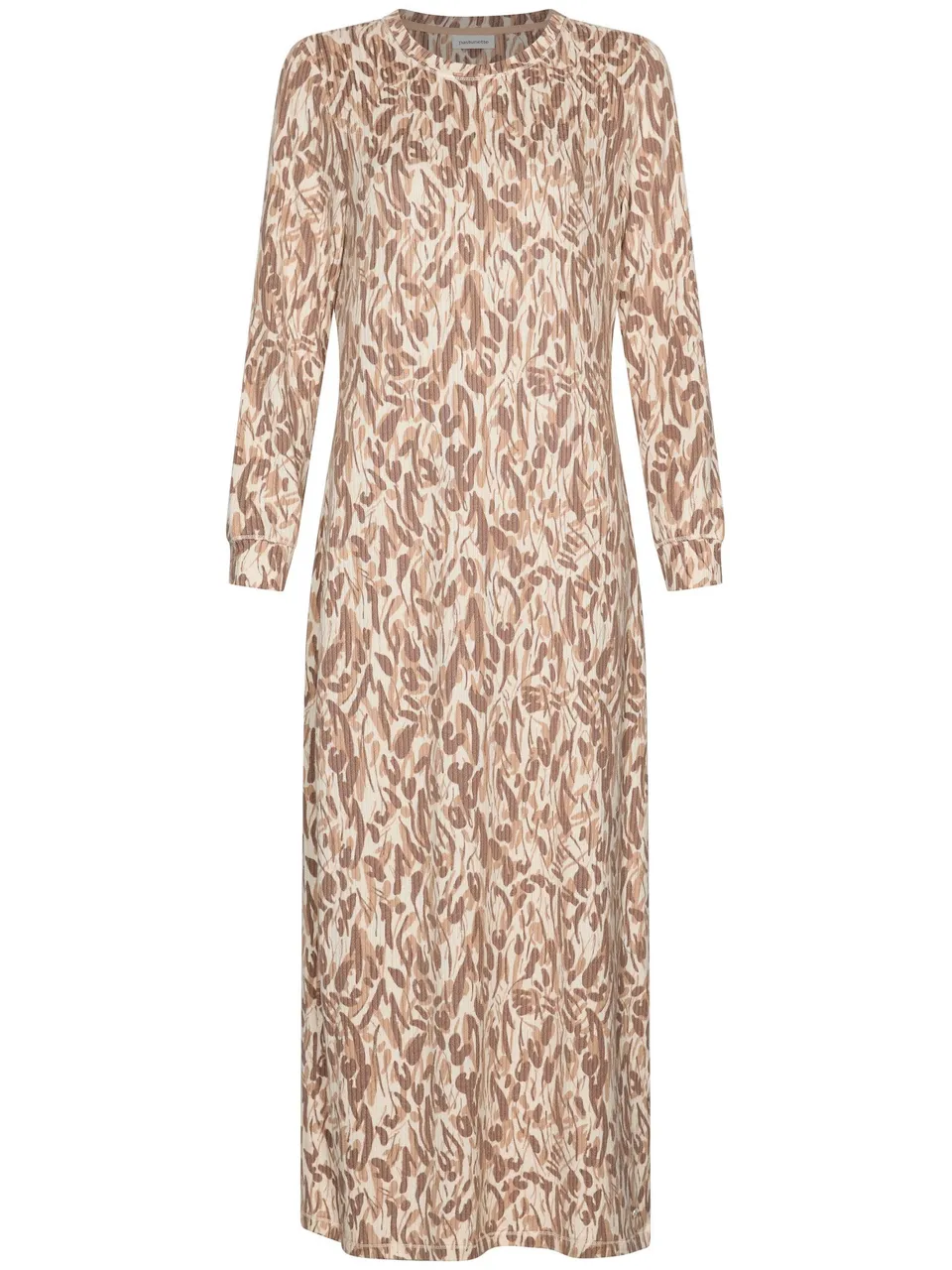 pastunette-mirage-nachthemd-beige-tierprint-langarm image 1
