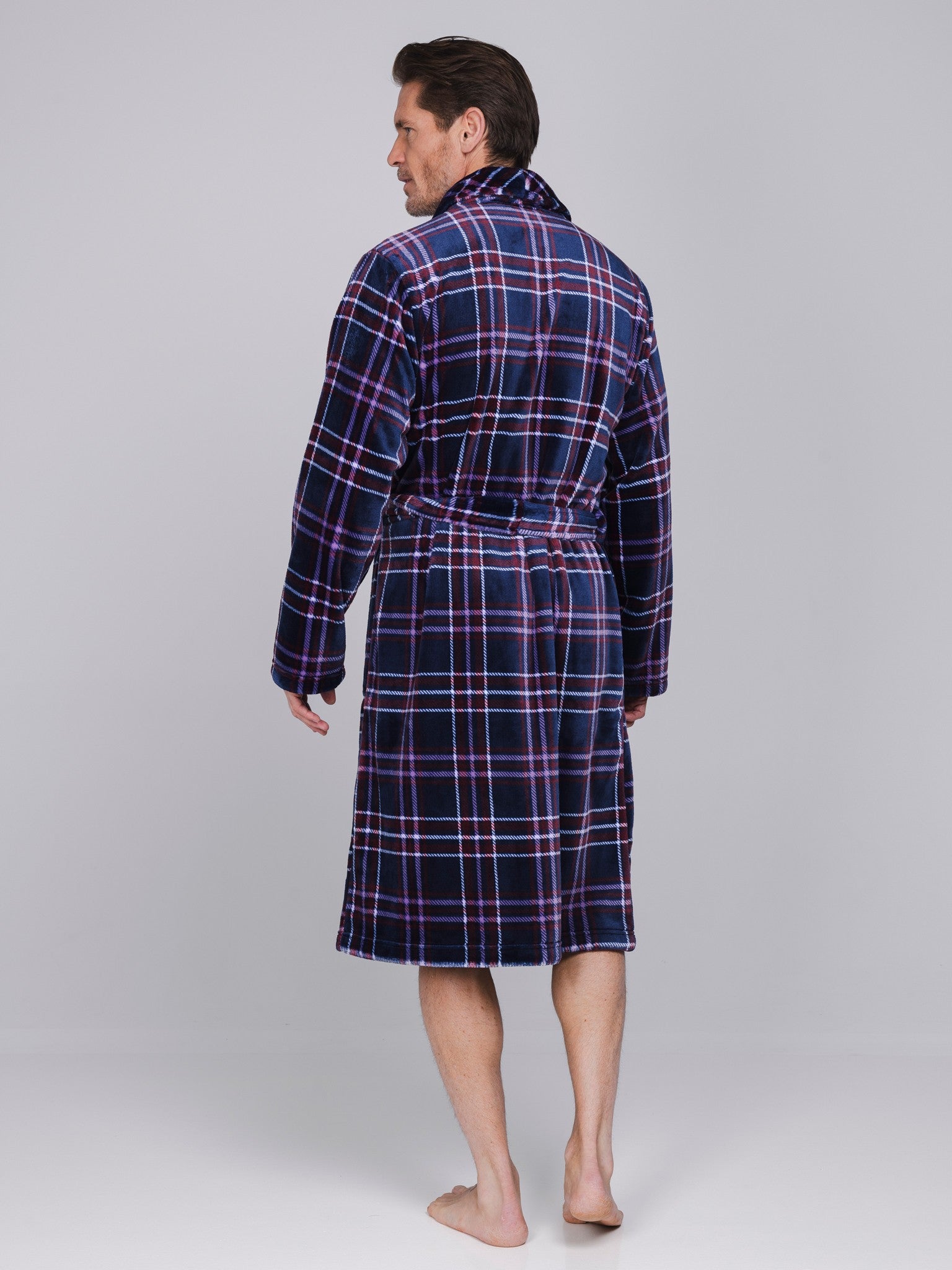 pastunette-northern-checks-morgenmantel-blau-kariert-fleece image 4