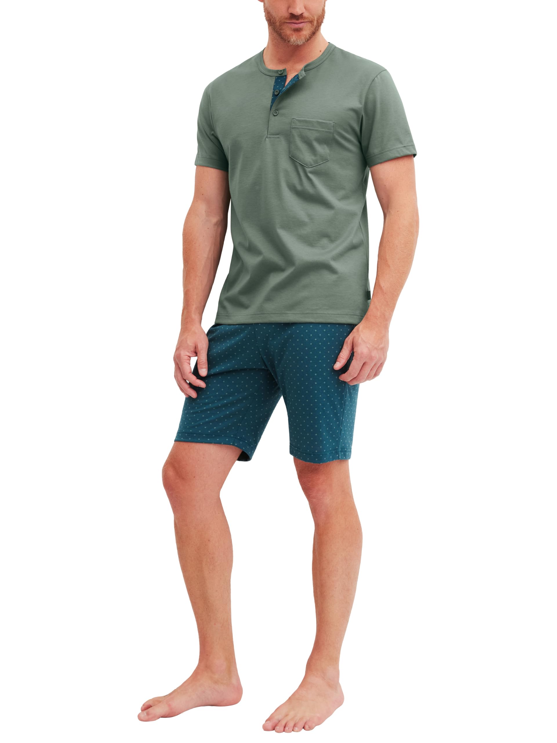 calida-relax-imprint-kurz-pyjama-herren-52-54-shorts image 6