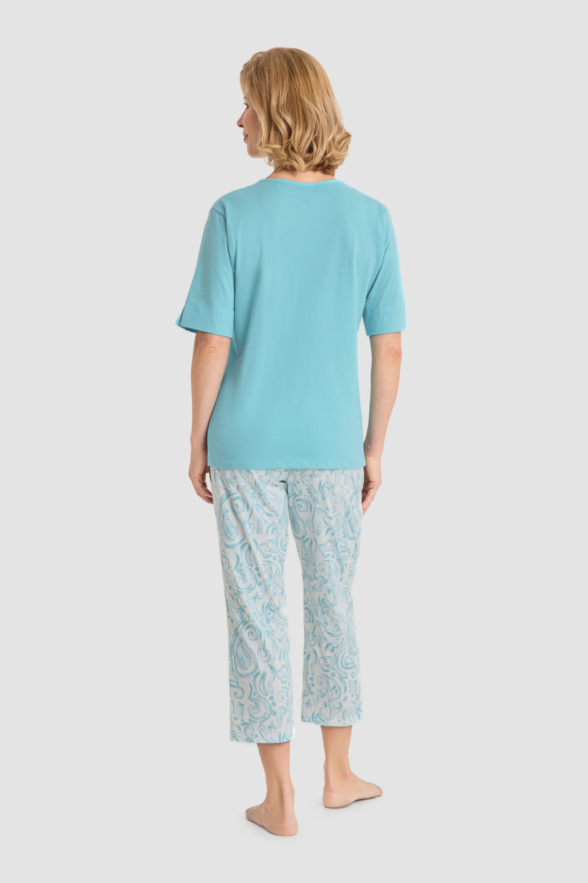 r-sch-be-happy-7-8-pyjama-paisley-schlafanzug-t-rkis-baumwolle image 3