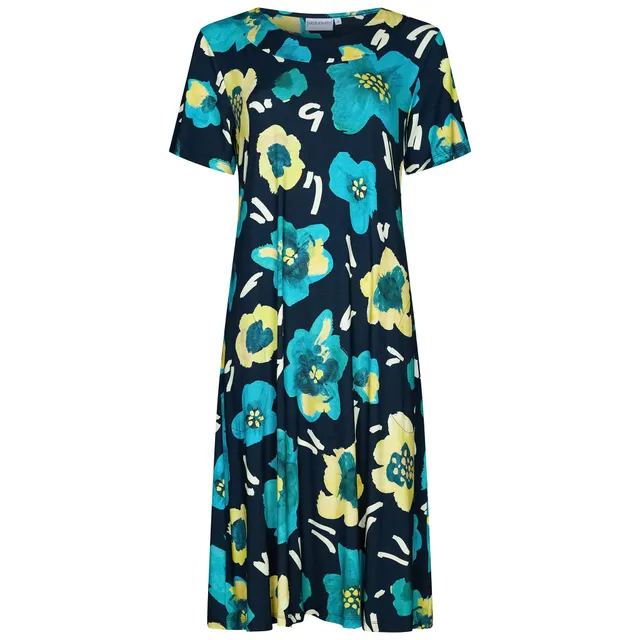 pastunette-beach-bloom-kleid-blau-blumenprint-viskose image 1