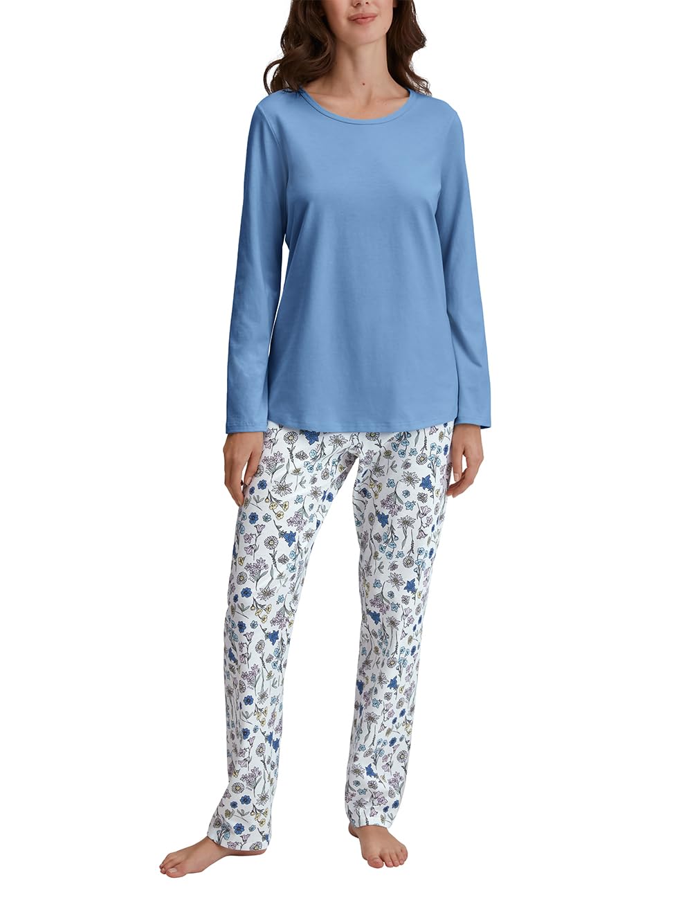 calida-cotton-special-pyjamaset-damen-riviera-blue image 1