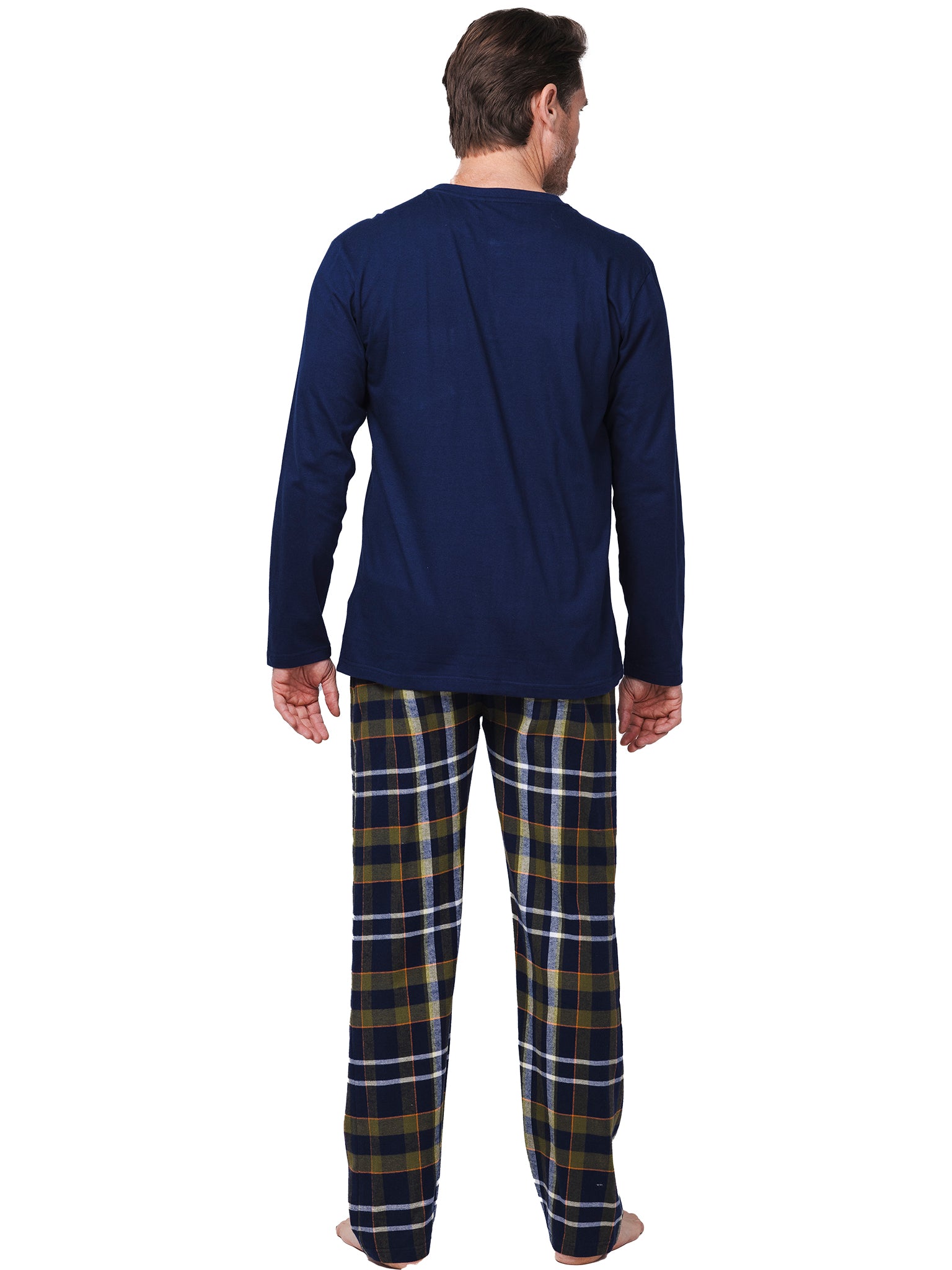 pastunette-adventure-pyjama-set-baumwolle-dunkelblau-kariert image 4