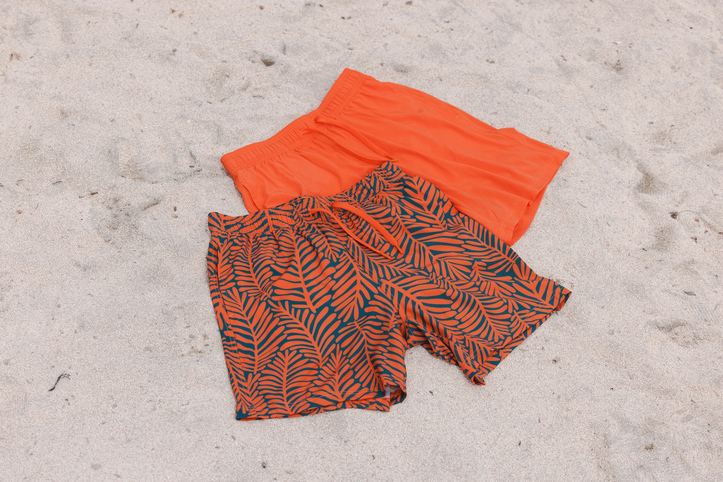 pastunette-zwembroek-badehose-orange-blattprint-stretch image 6