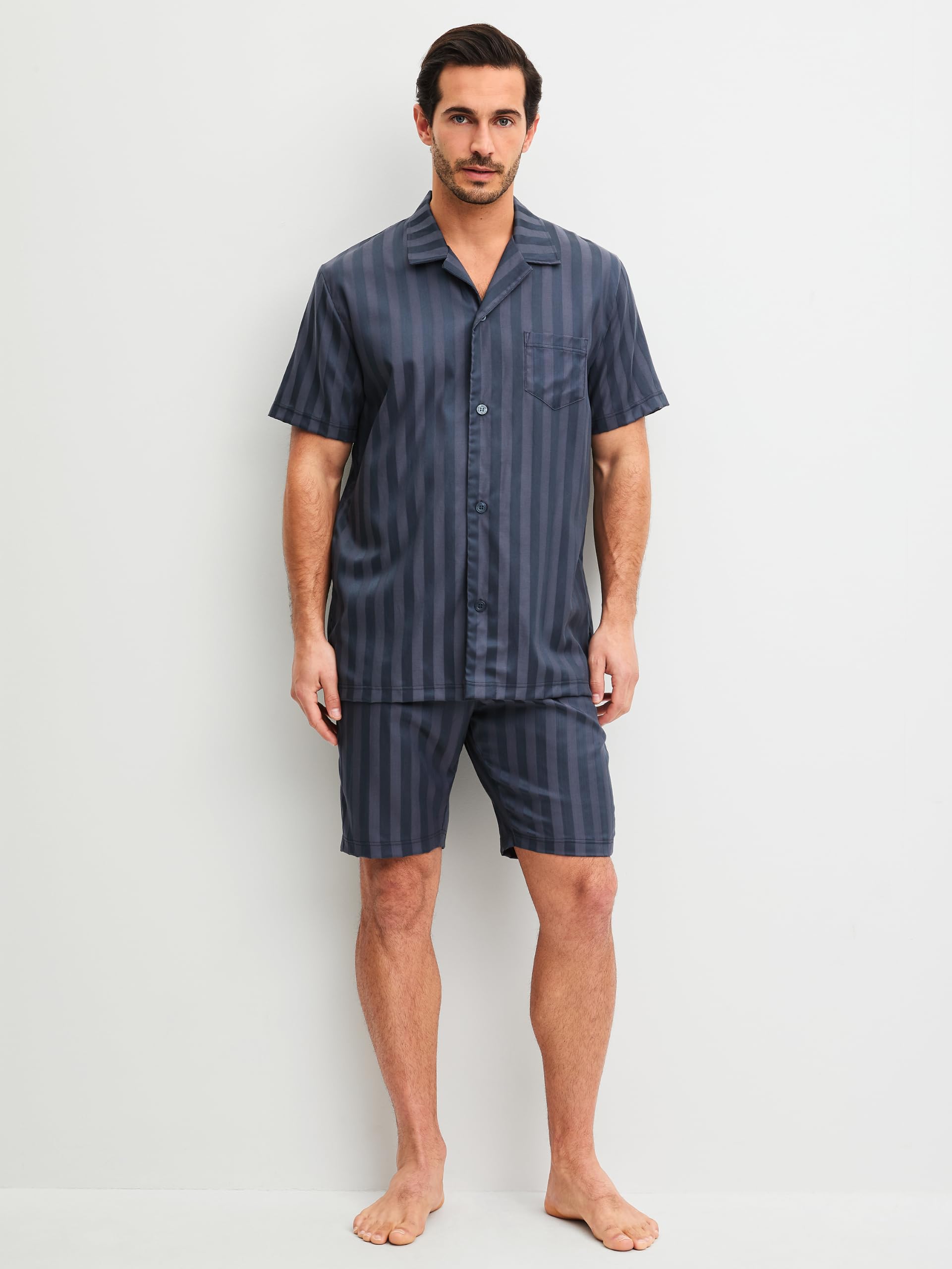 calida-relax-lux-kurz-pyjama-herren-50-streifen image 2
