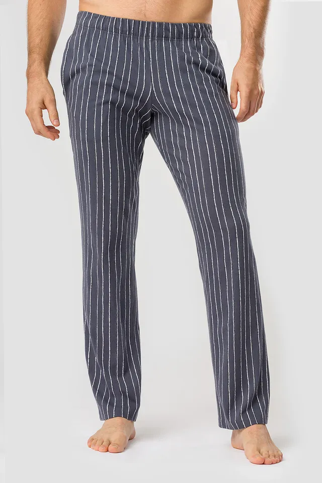 r-sch-be-happy-herren-pyjamahose-lang-blau-streifen image 1