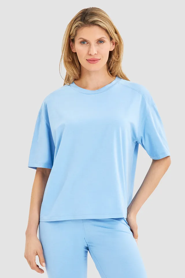 r-sch-be-happy-shirt-halbarm-blau-lockere-form image 1
