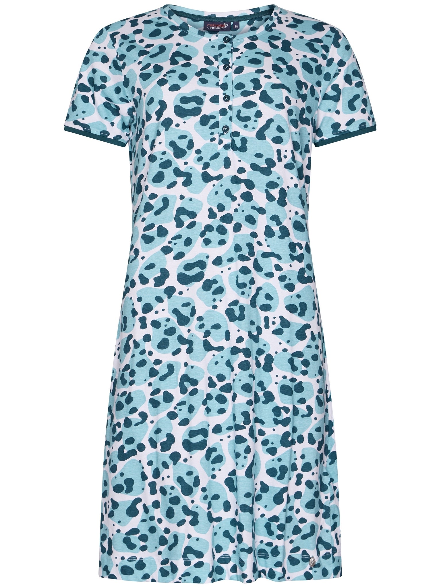 rebelle-tropical-turquoise-nachthemd-bio-baumwolle image 1