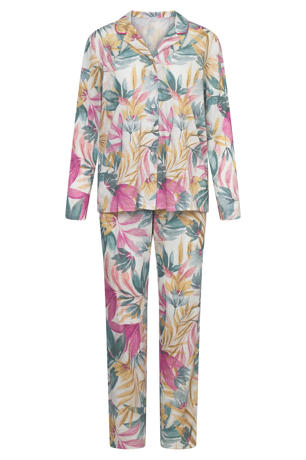 r-sch-be-happy-pyjama-lang-bl-tterdruck-schlafanzug-mehrfarbig image 2