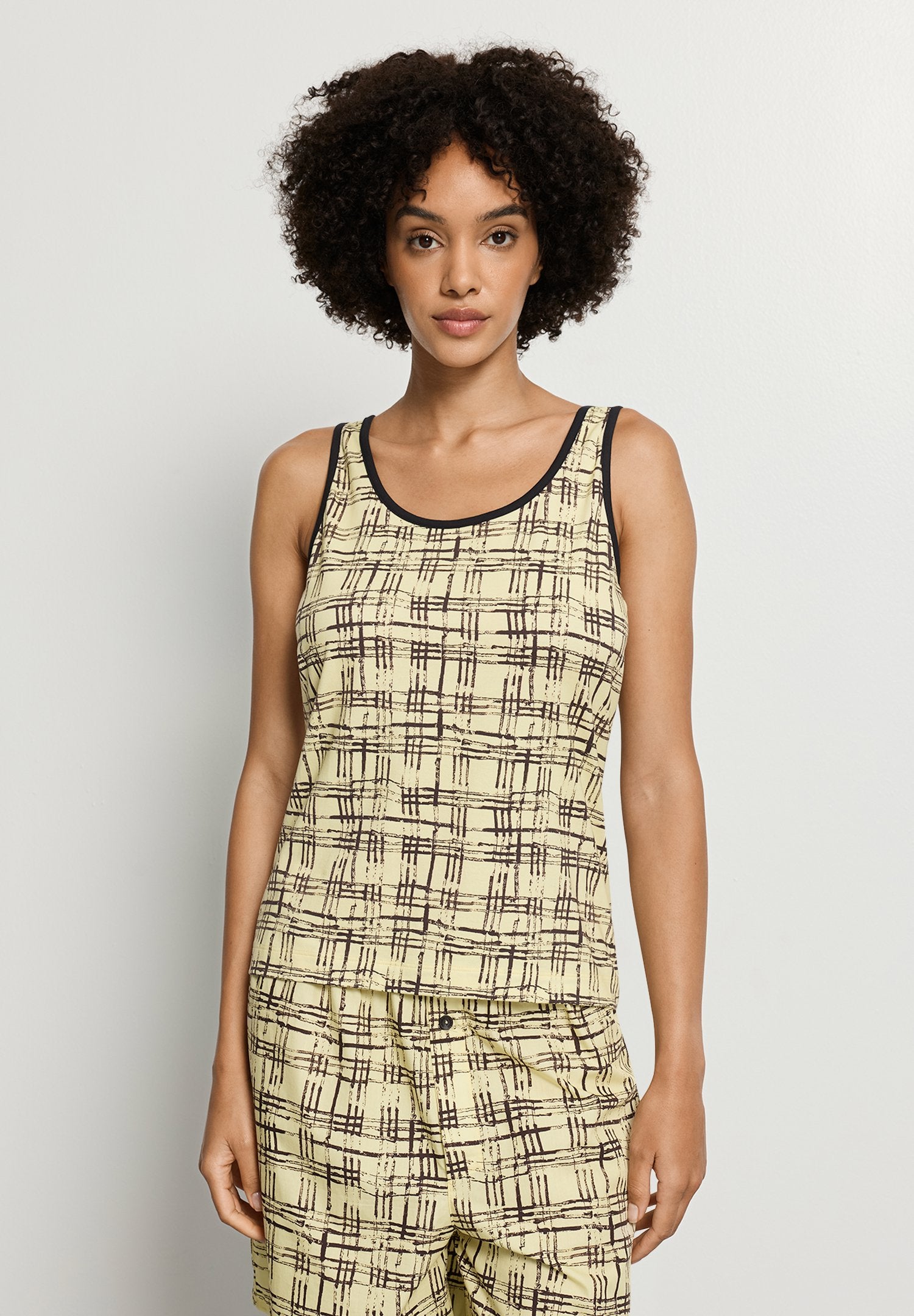 hanro-arthur-arbesser-tank-top-tartan-print-baumwolle image 4