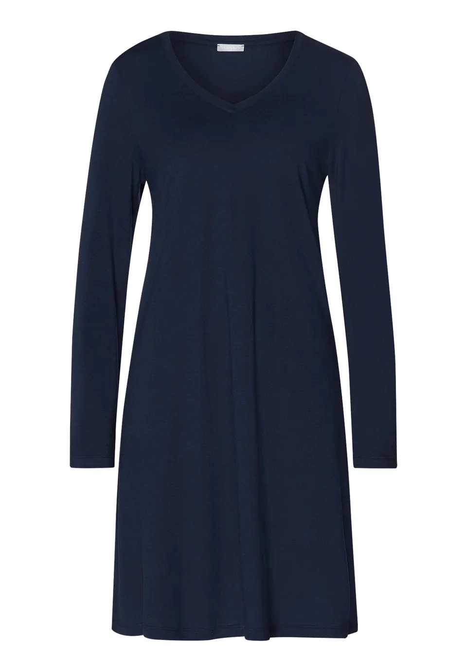 hanro-sleep-lounge-nachthemd-95cm-langarm-deep-navy-baumwolle image 1