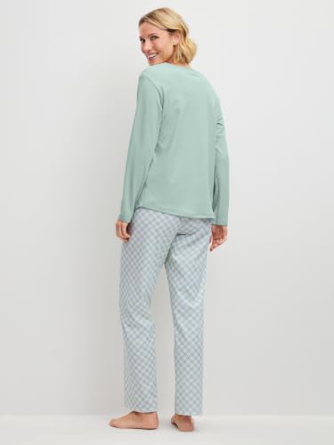 calida-sweet-dreams-pyjama-damen-44-46-light-aqua-baumwolle image 8