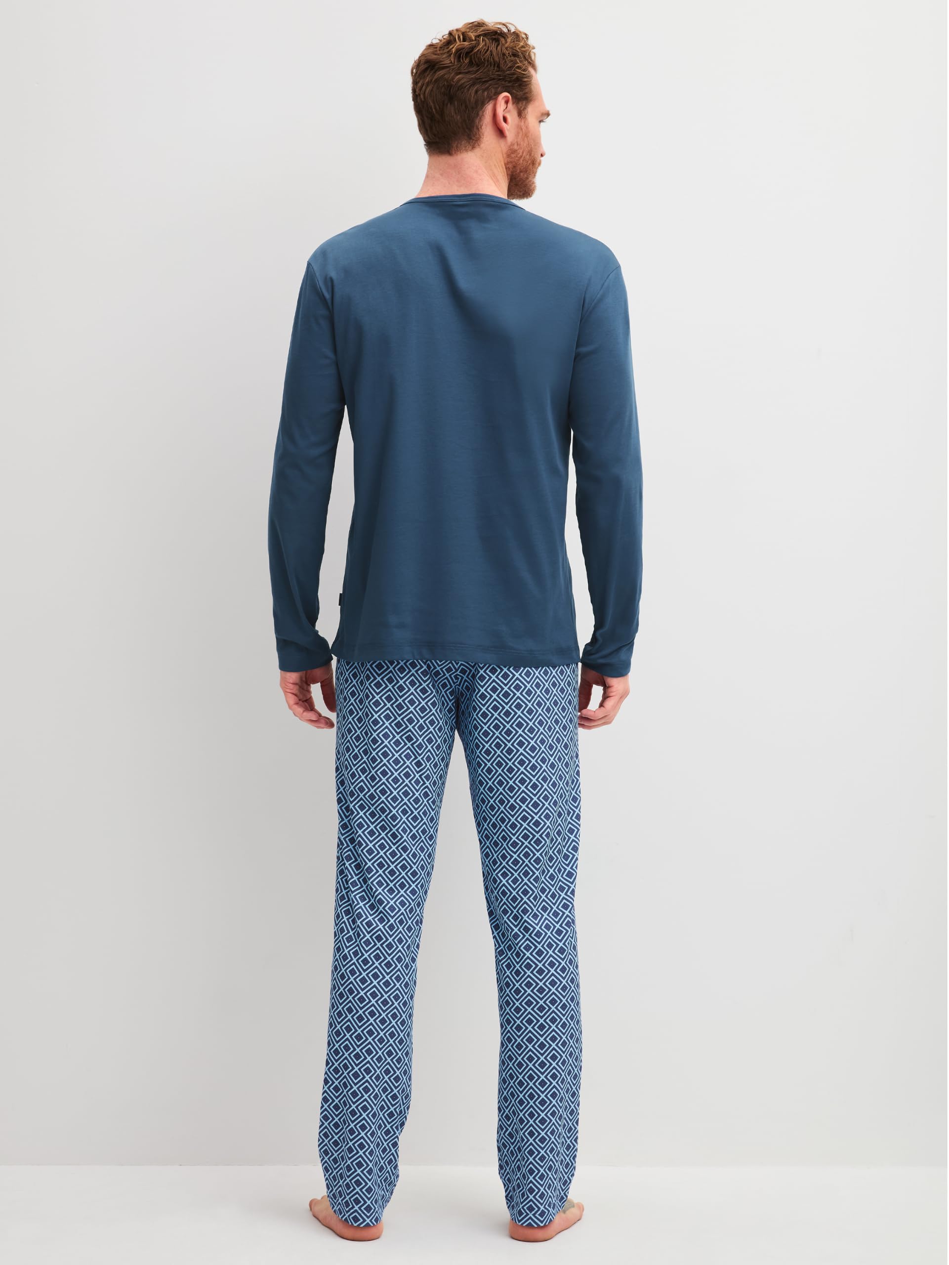 calida-relax-streamline-pyjama-herren-lang-atlantic-blue-baumwolle image 3