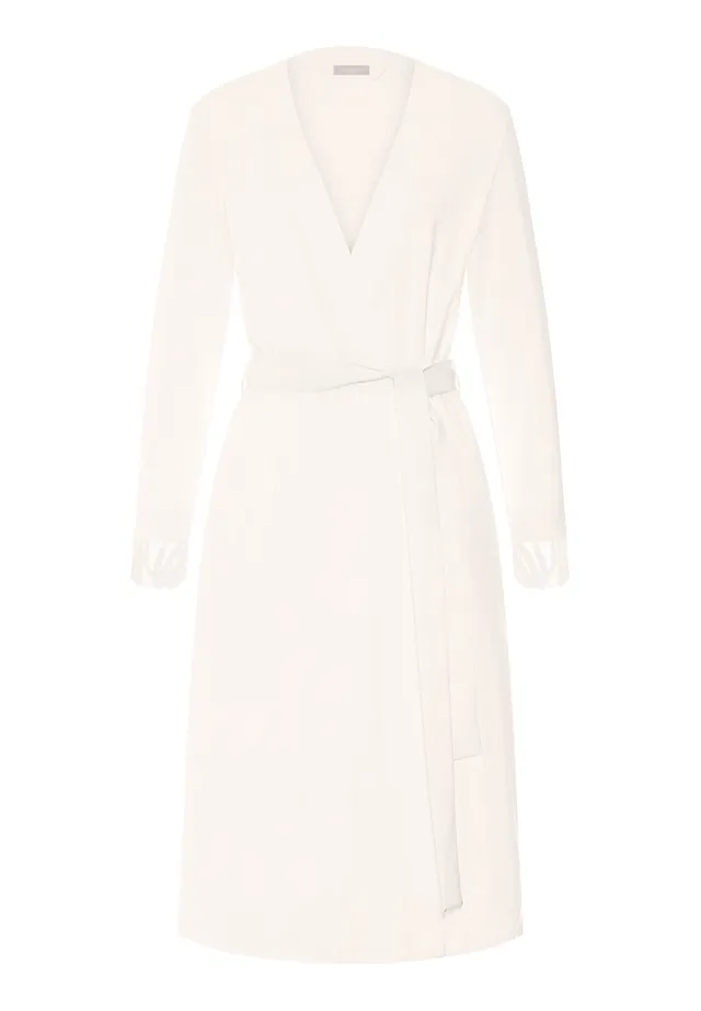 hanro-rosaria-morgenmantel-115cm-off-white-baumwolle image 1