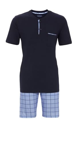 ringella-herren-shorty-karo-kurzpyjama-100-baumwolle-knopfleiste image 4