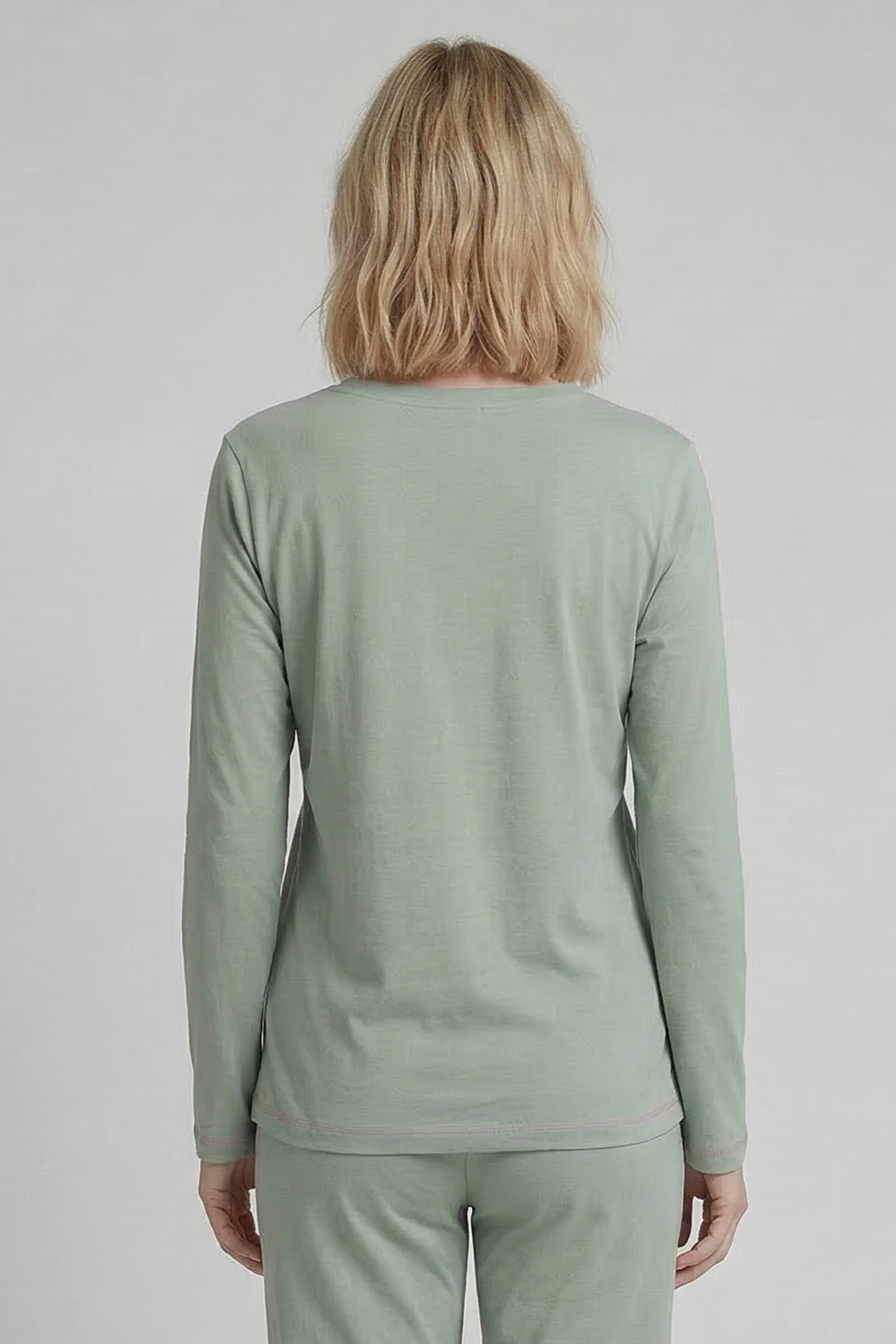 r-sch-be-happy-shirt-langarm-pyjamashirt-gr-n-baumwolle image 3