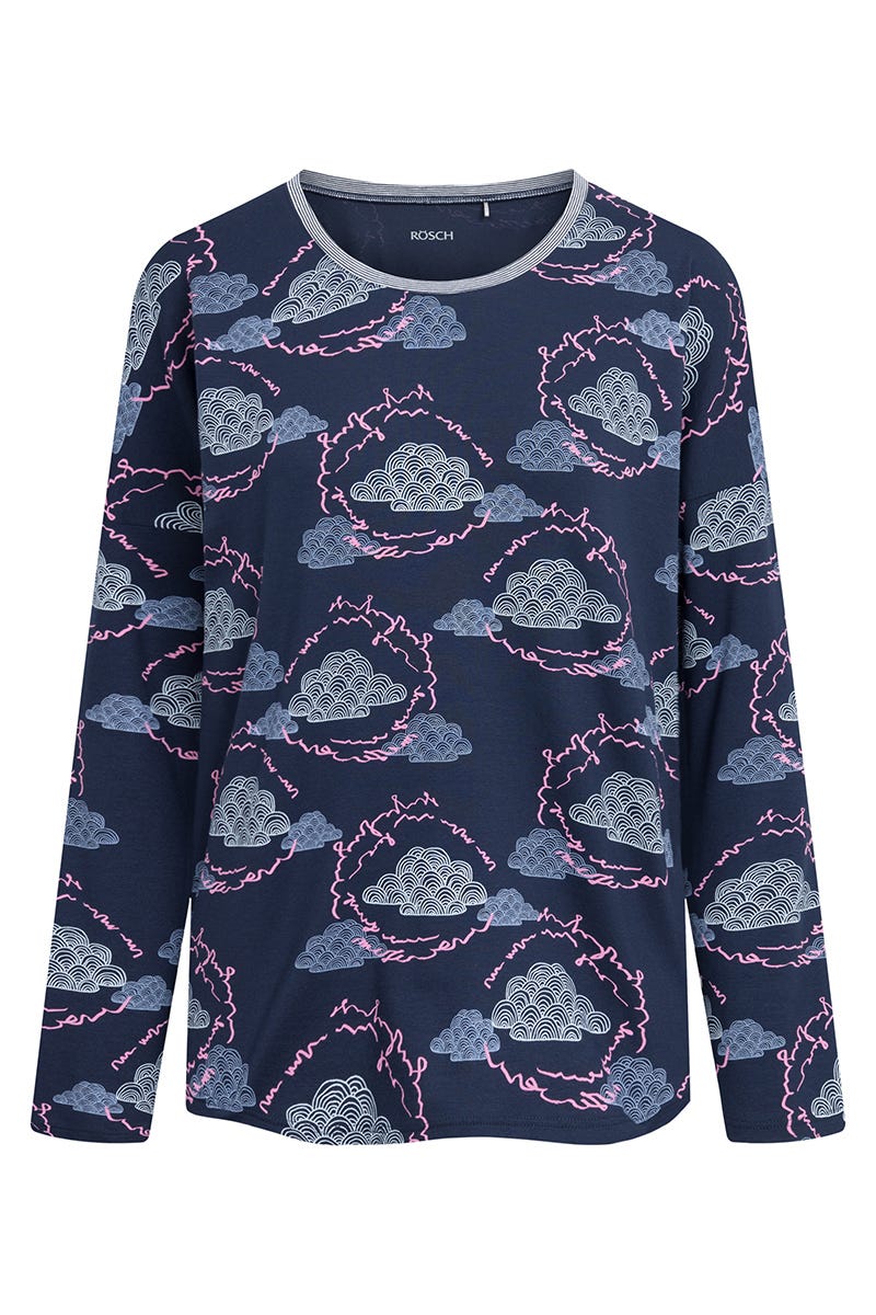 r-sch-be-happy-shirt-langarm-blau-mit-wolkenprint image 2