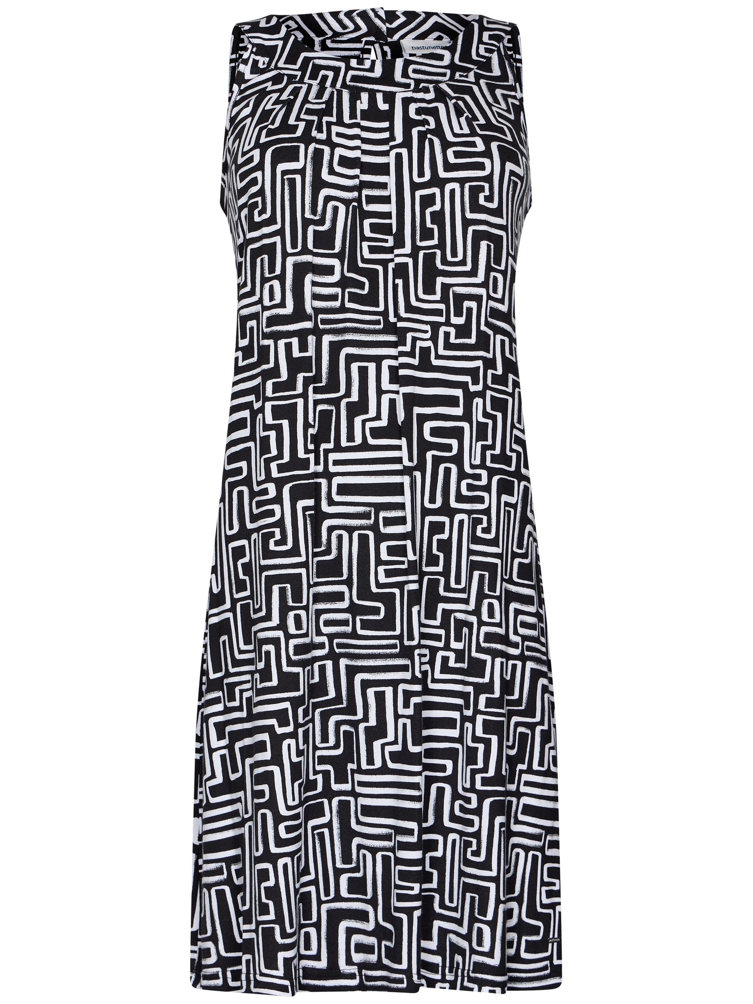 pastunette-graphic-beach-strandkleid-schwarz-wei-viskose-2 image 1