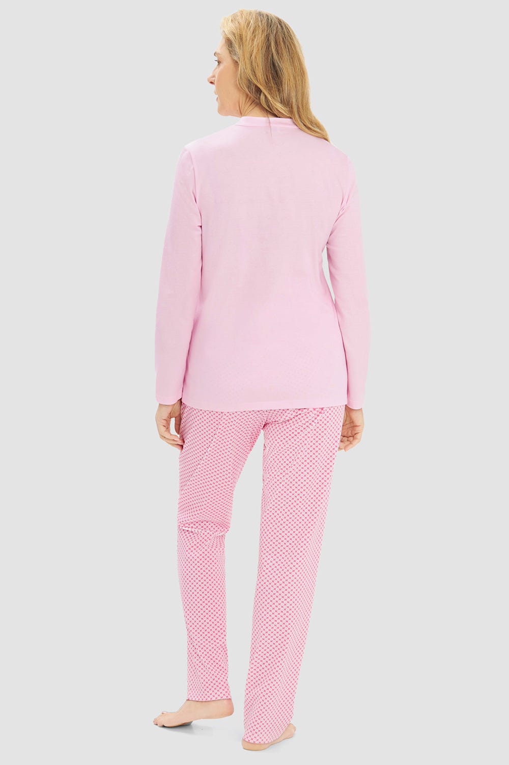 r-sch-be-happy-pyjama-langarm-grafikdruck-schlafanzug-rosa image 3