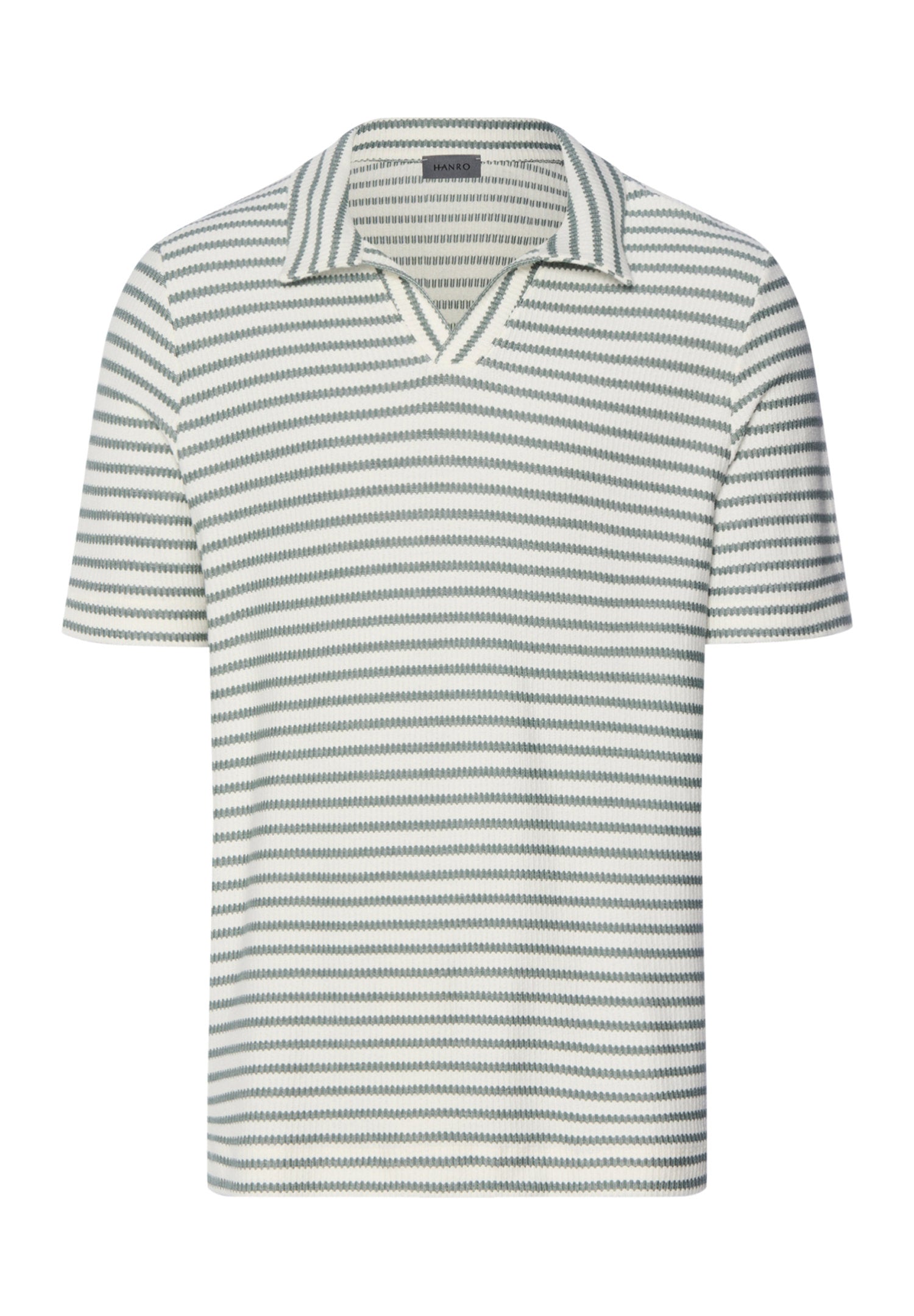 hanro-travelwear-v-neck-t-shirt-herren-gr-n-gestreift image 1
