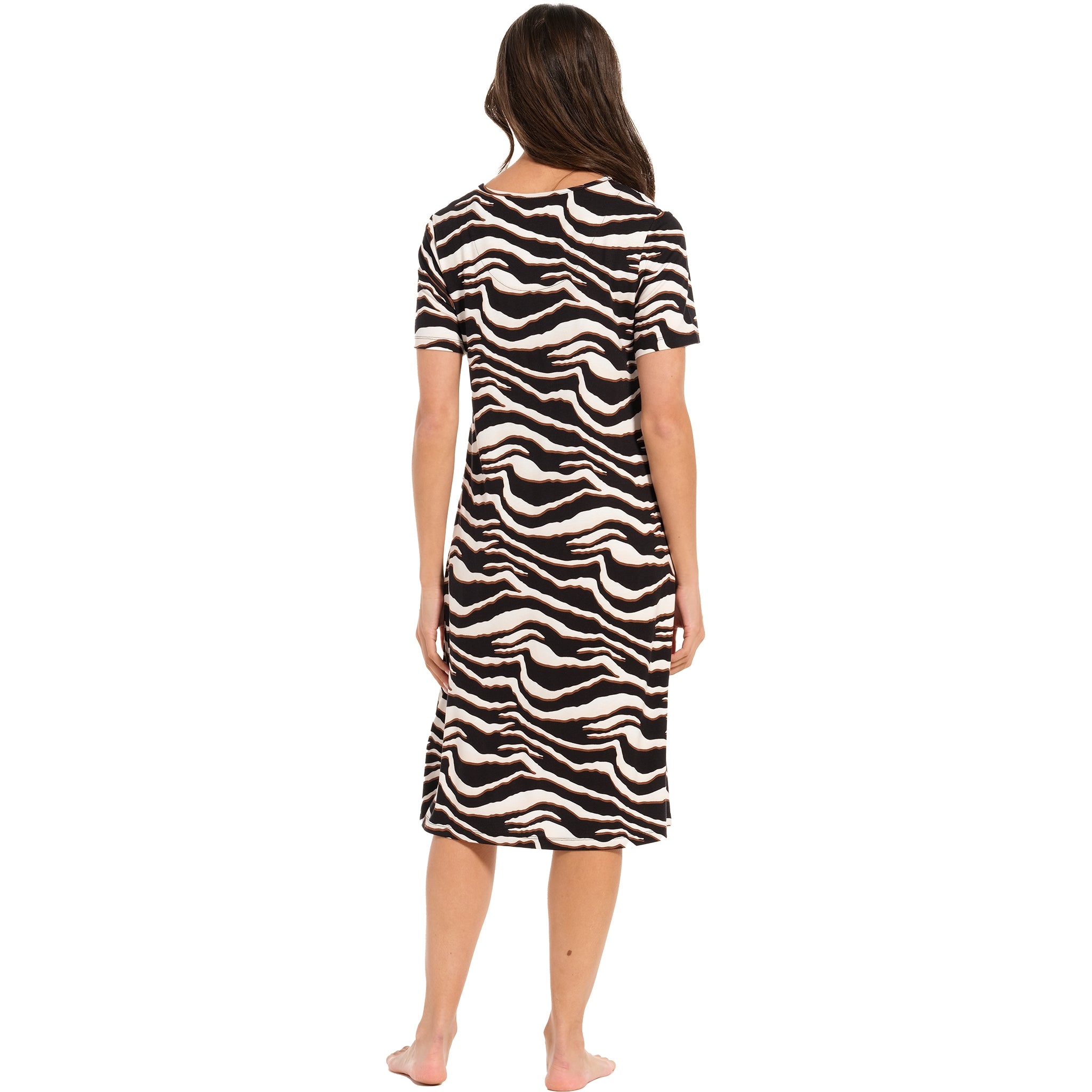 pastunette-beach-kleid-zebra-strandkleid-schwarz image 3