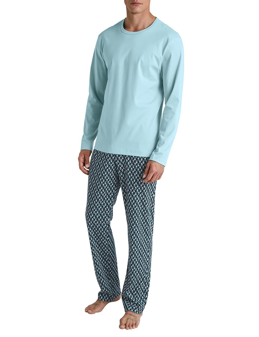 calida-relax-streamline-pyjama-herren-lang-atlantic-blue-baumwolle image 8