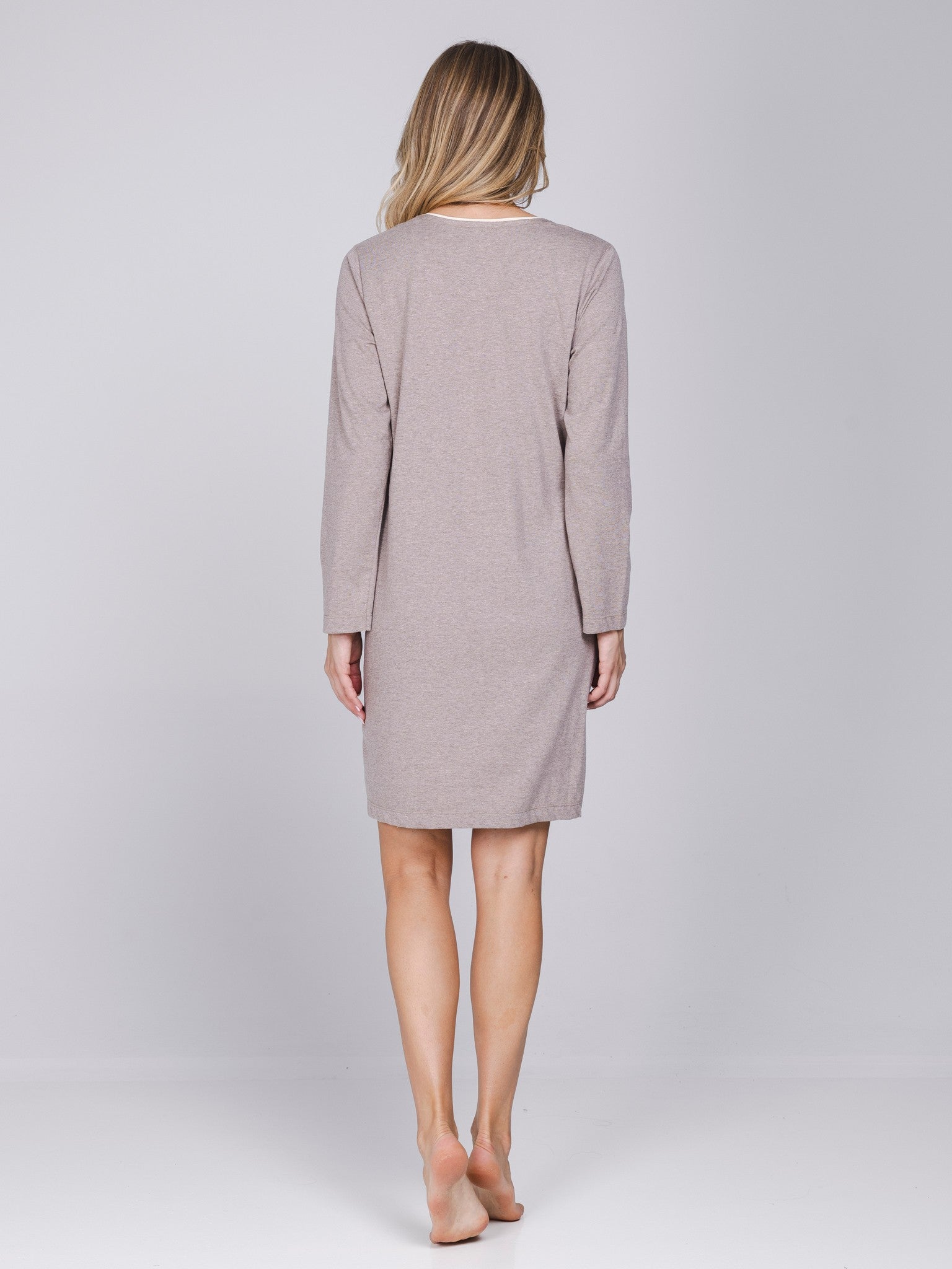 pastunette-harmony-nachthemd-beige-baumwolle-langarm image 3