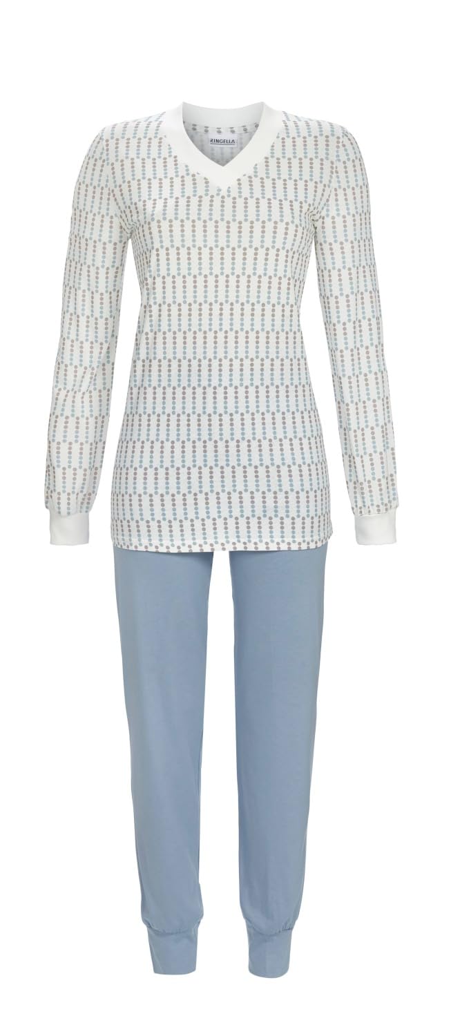 ringella-women-men-damen-pyjama-interlock-baumwolle-v-ausschnitt image 1