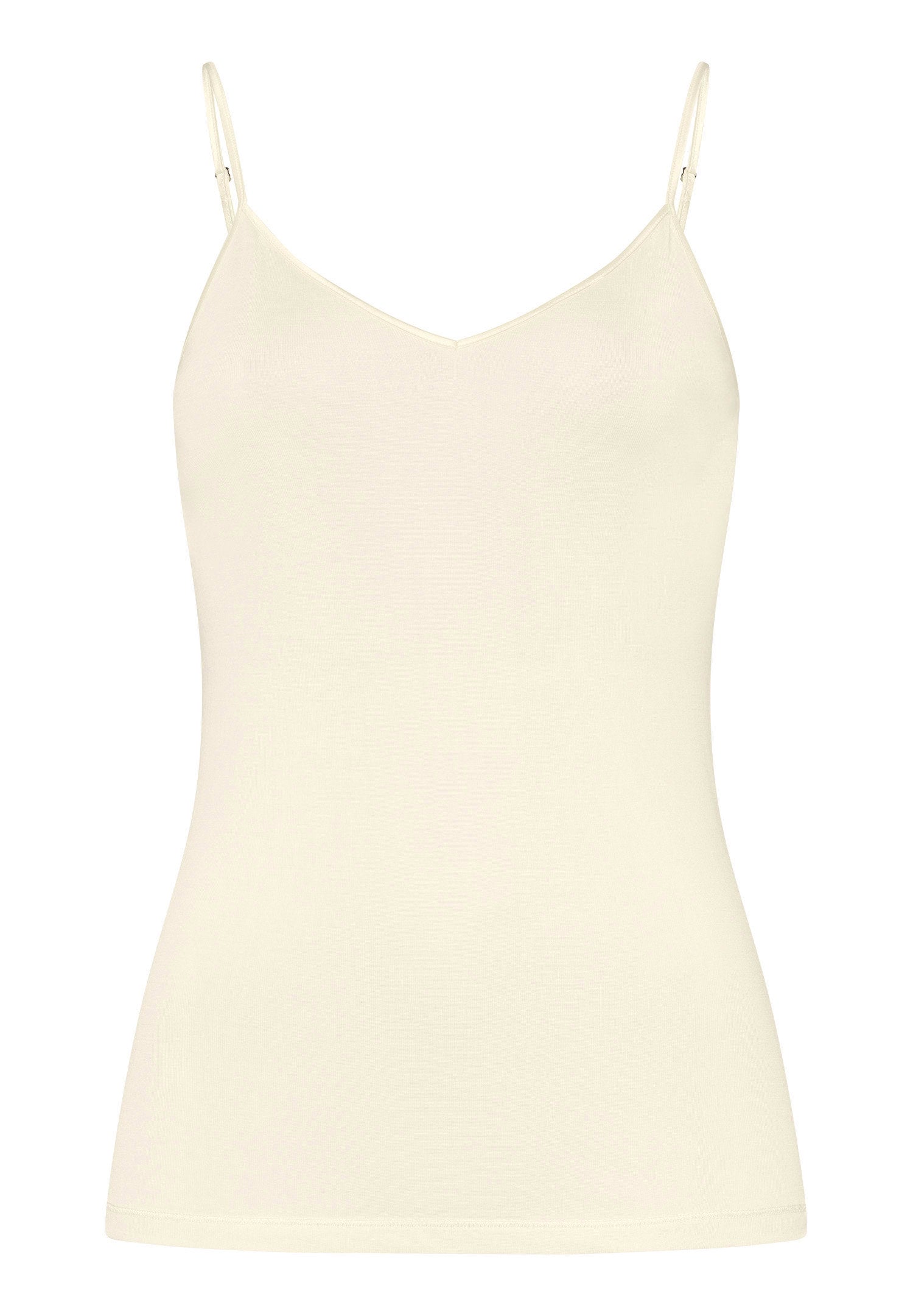 hanro-pure-silk-spaghetti-top-pale-cream-100-seide image 1