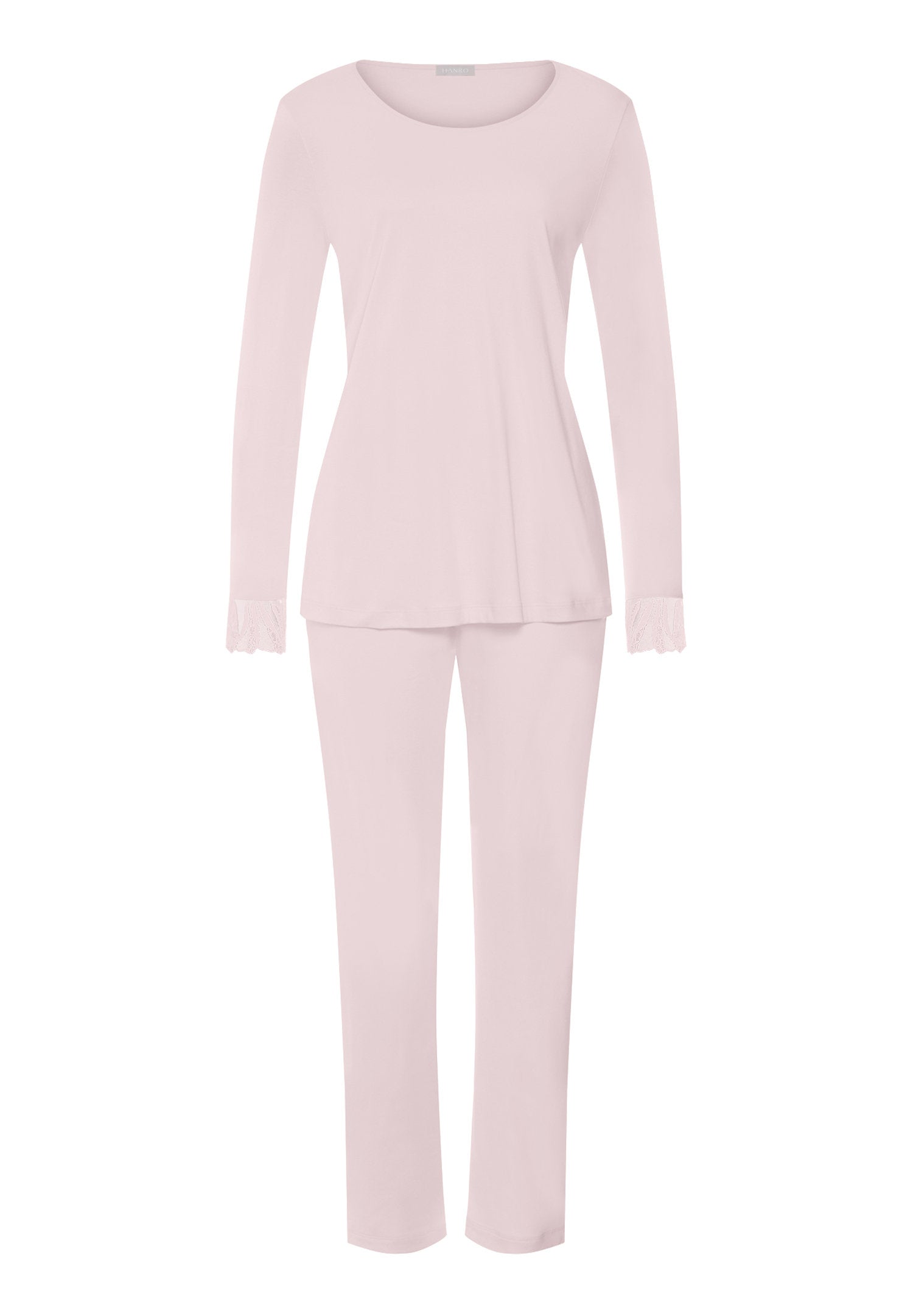 hanro-rosaria-pyjama-langarm-rose-bath-baumwolle-stickerei image 1