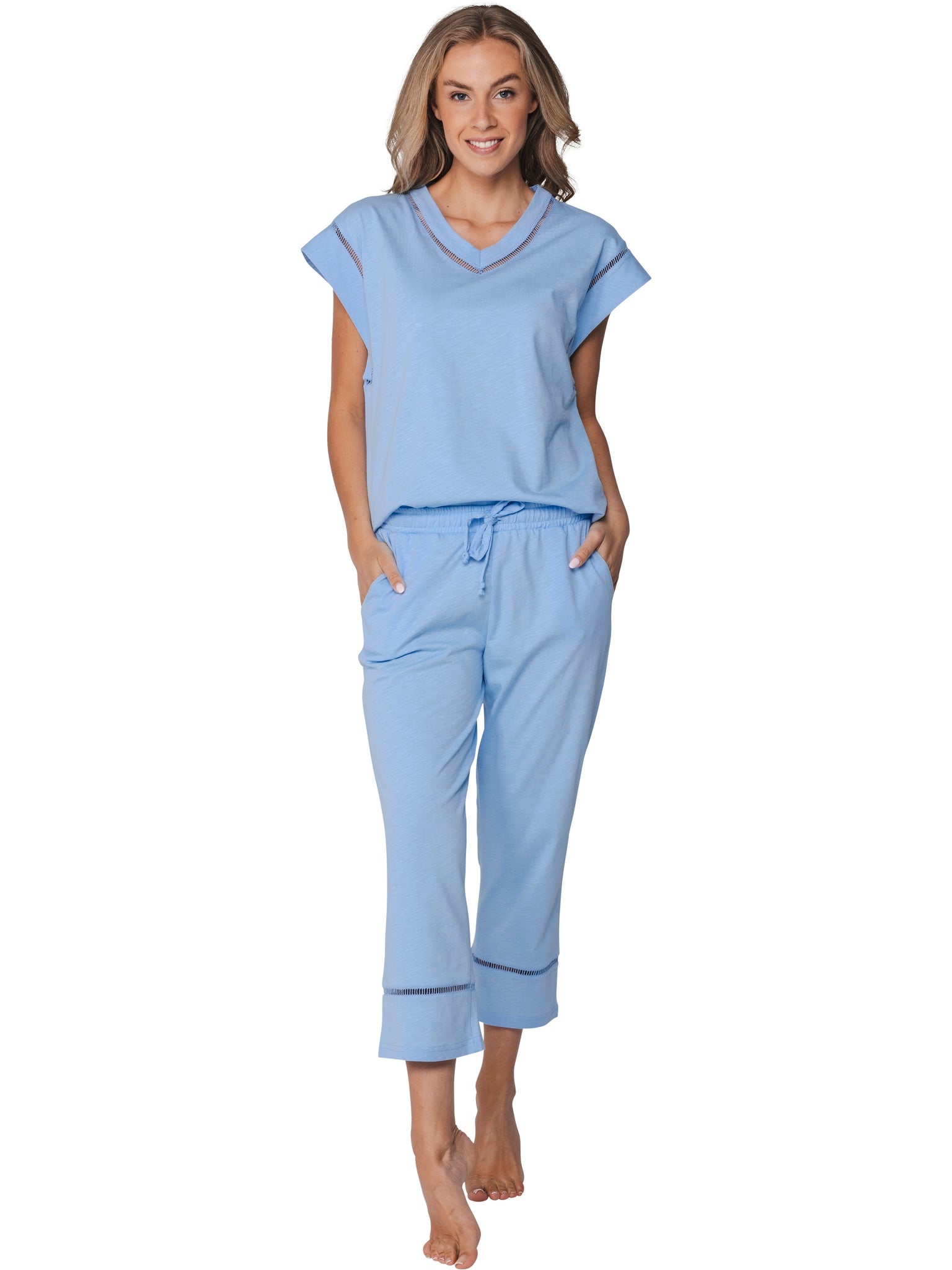pastunette-premium-skyway-pyjama-hellblau-baumwolle image 4