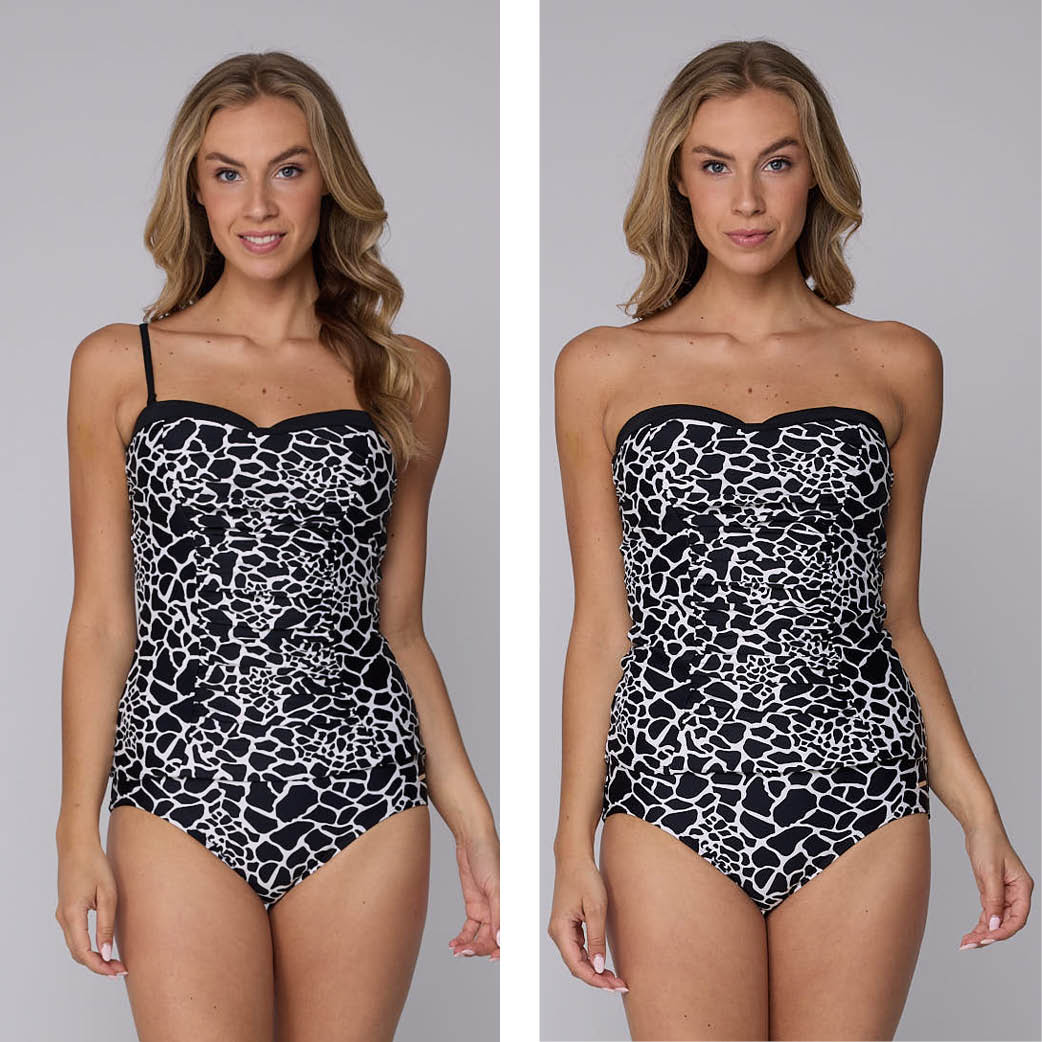 pastunette-noir-safari-tankini-schwarz-bandeau image 3