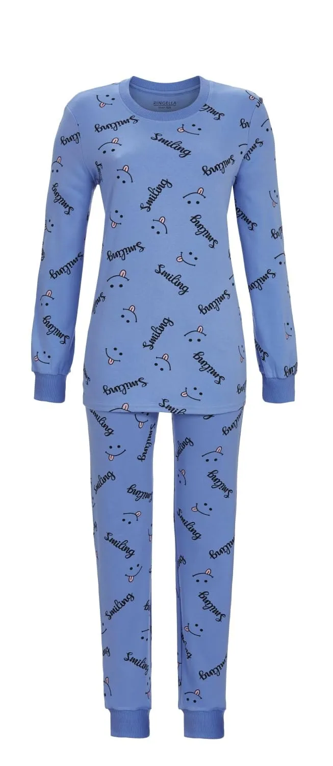 ringella-women-men-pyjama-mit-strickb-ndchen-schlafanzug image 1