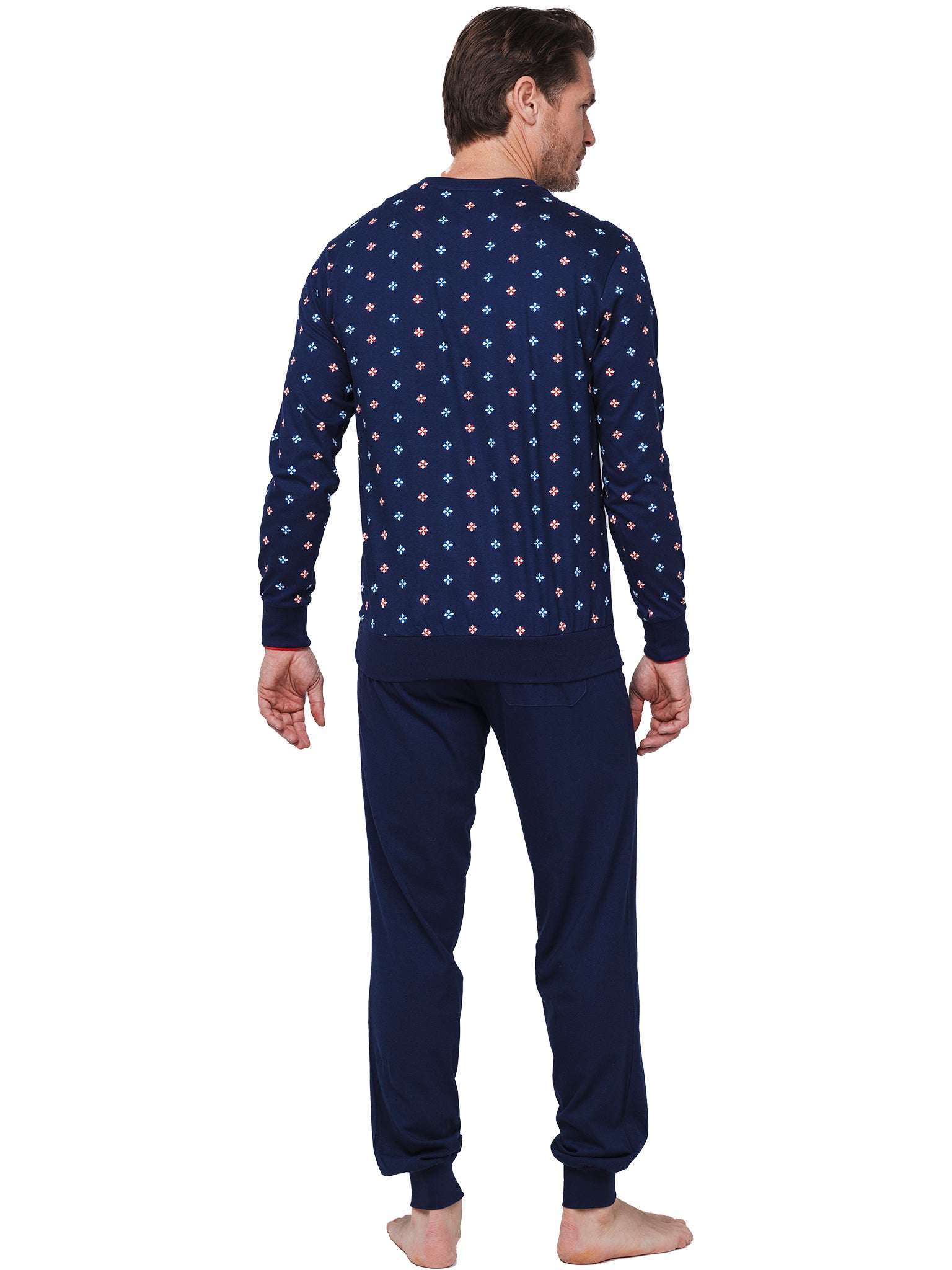 pastunette-lunar-pyjama-herren-blau-bio-baumwolle-knopf image 4