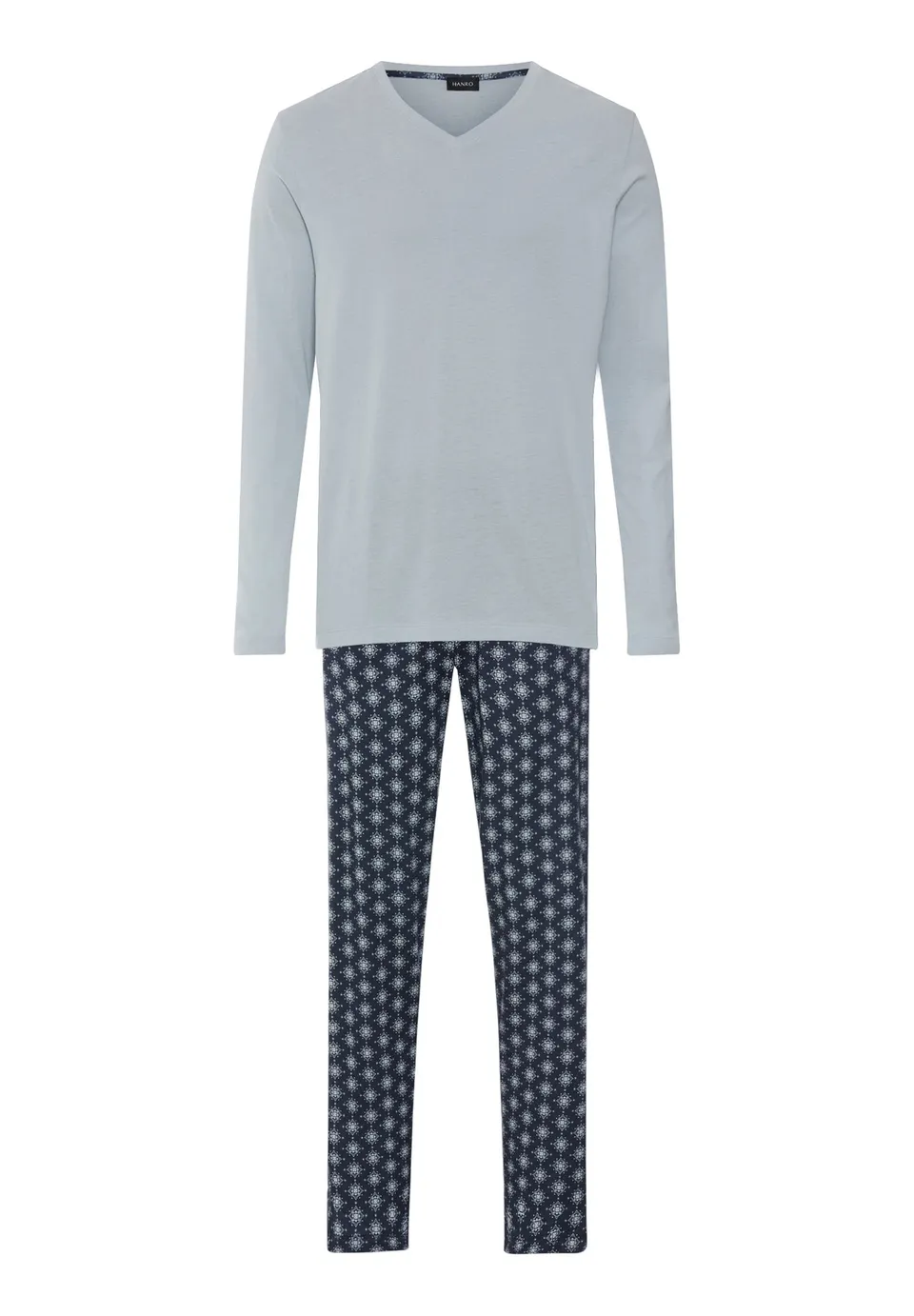 hanro-night-and-day-pyjama-damen-celestial-night-modal-langarm image 1