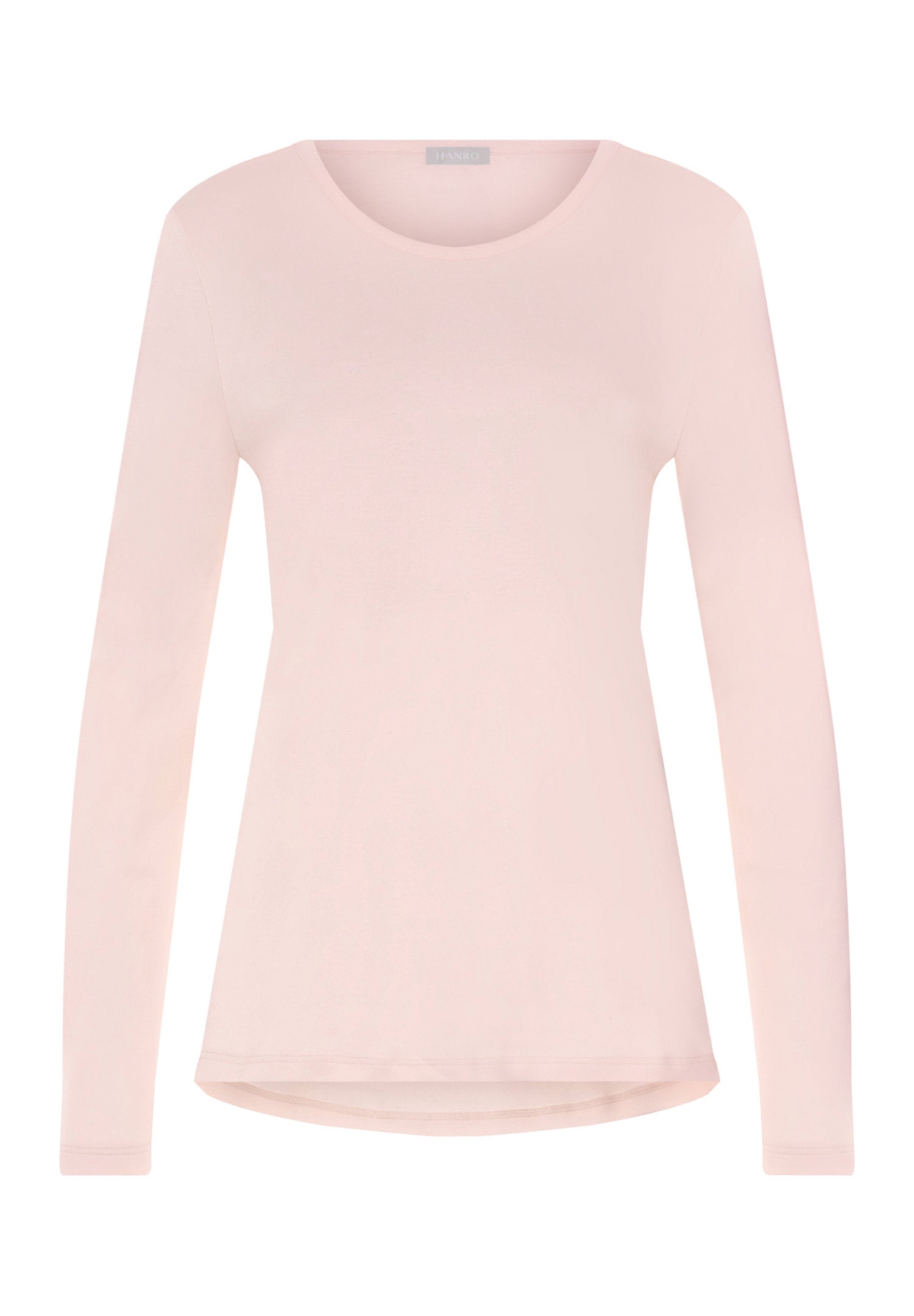 hanro-loungy-nights-schlafshirt-rosewater-baumwolle-langarm image 1