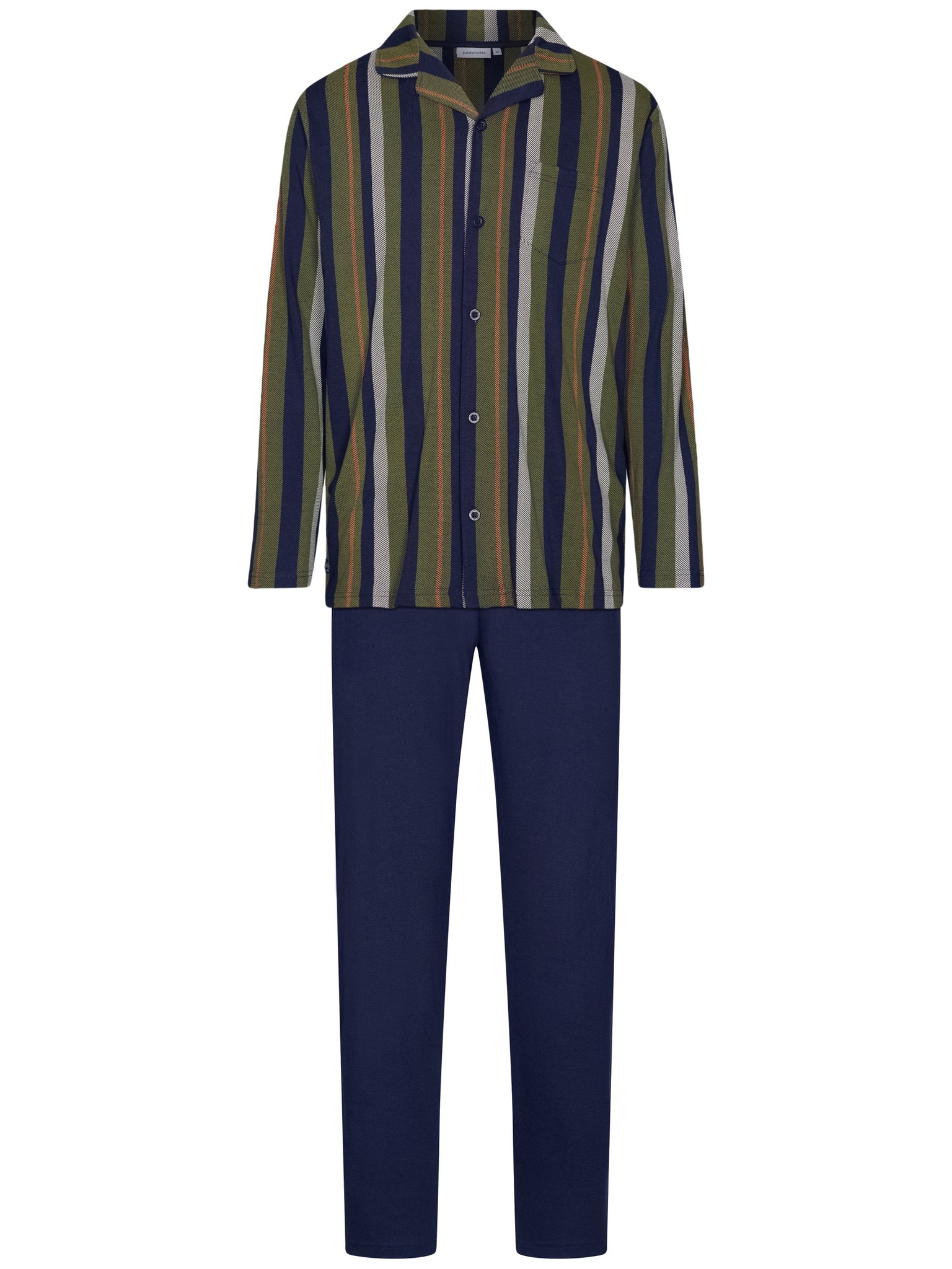 pastunette-adventure-pyjama-herren-blau-durchgekn-pft-modal image 1