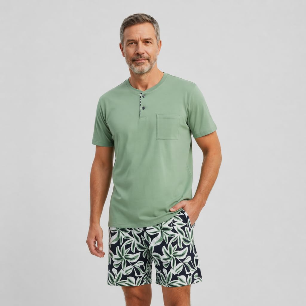ringella-women-men-herren-shorty-pyjama-basilikum-gr-48-baumwolle image 4