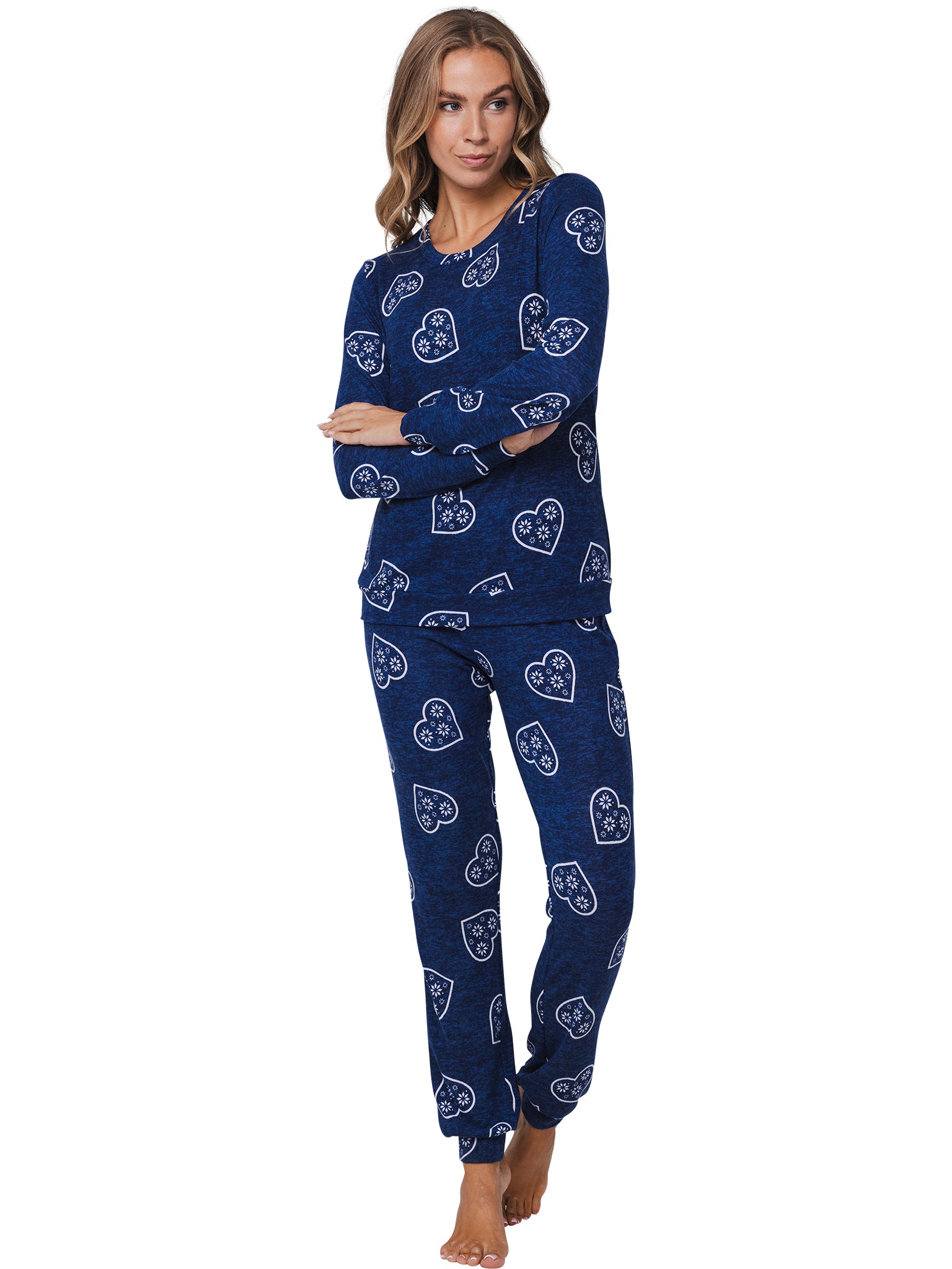 rebelle-aspen-ski-pyjama-blau-herzen-recycling-fleece image 3