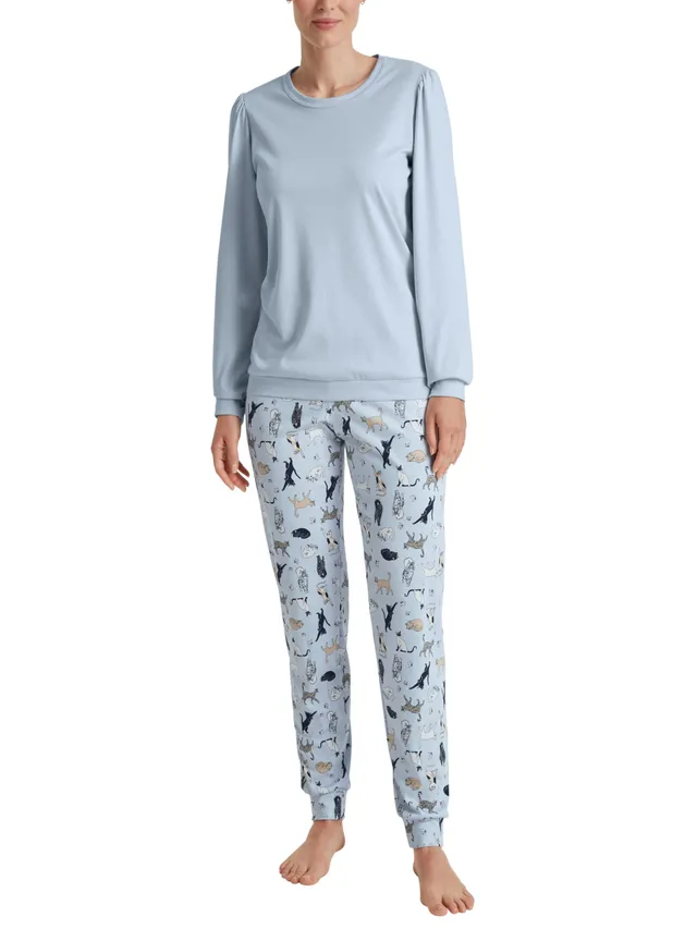 calida-favourites-dreams-cat-dreams-pyjamaset-damen-48-50-harmony-blue image 1