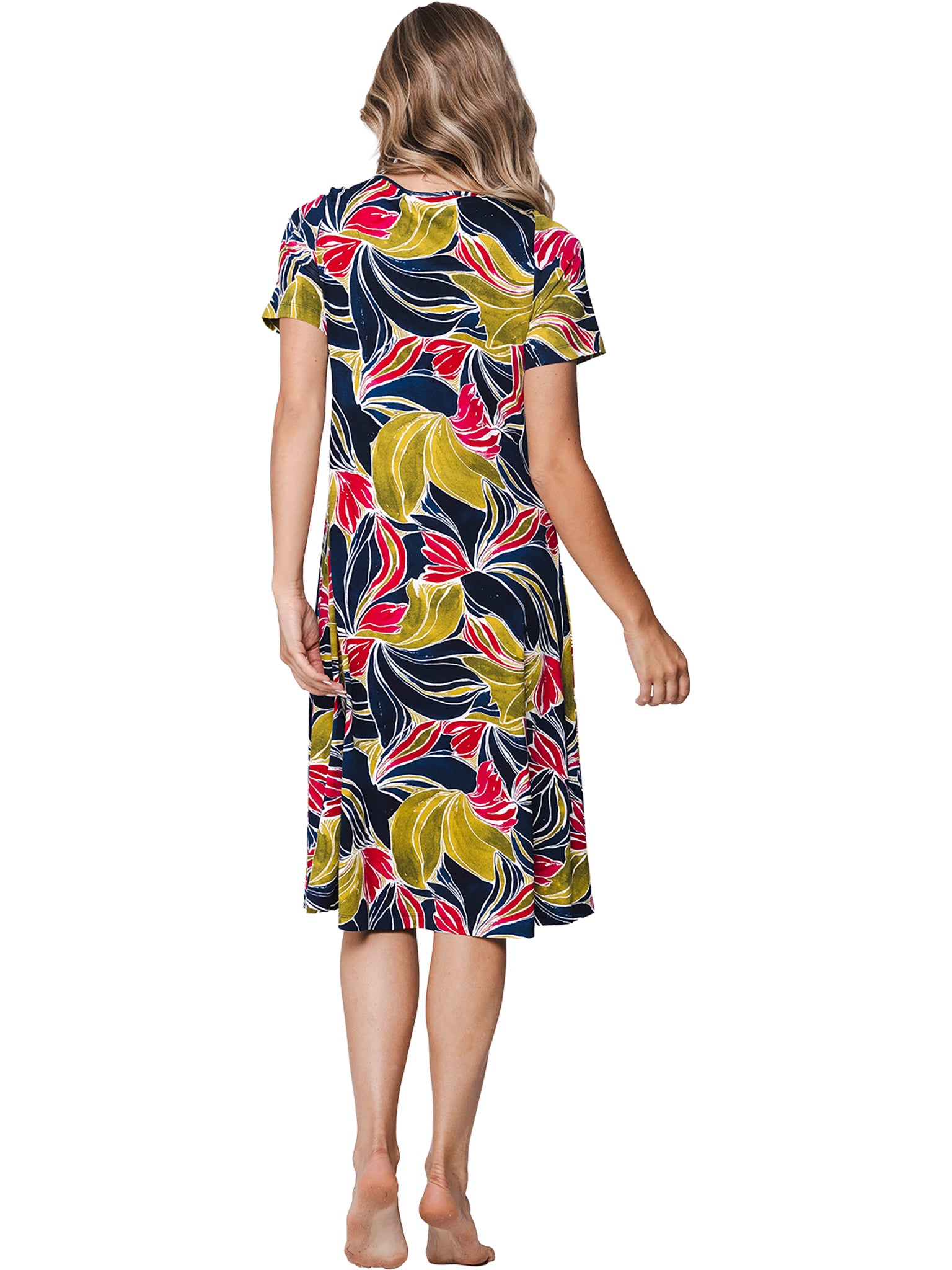 pastunette-paradise-kleid-blau-viskose-blumenprint-110-cm image 3