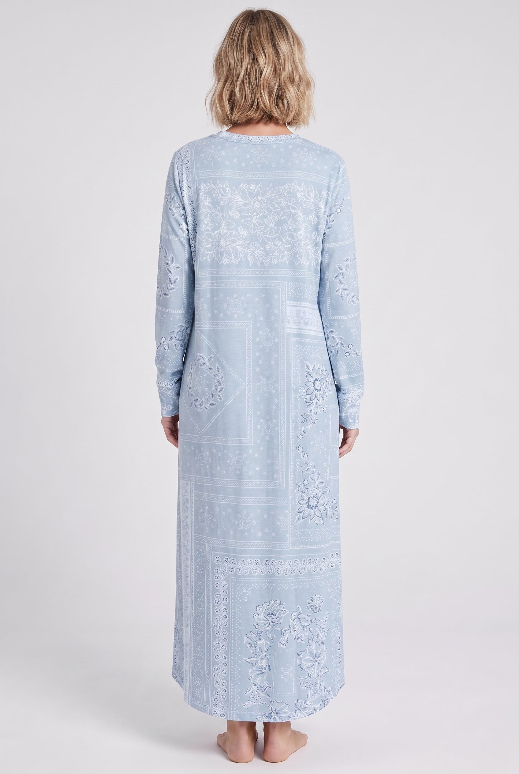 r-sch-be-happy-nachthemd-maxi-blau-bandana-print image 3