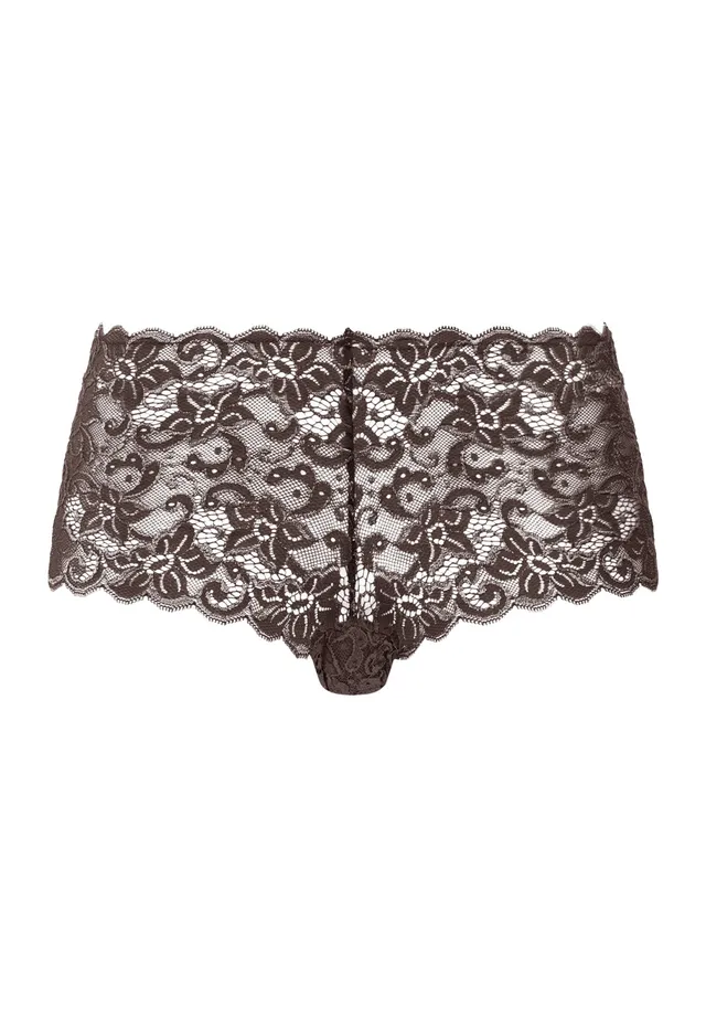 hanro-moments-panty-slip-dark-mocha-spitze image 1