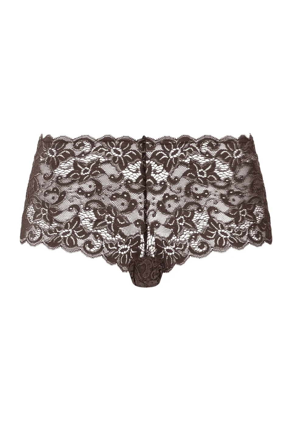hanro-moments-panty-slip-dark-mocha-spitze image 1